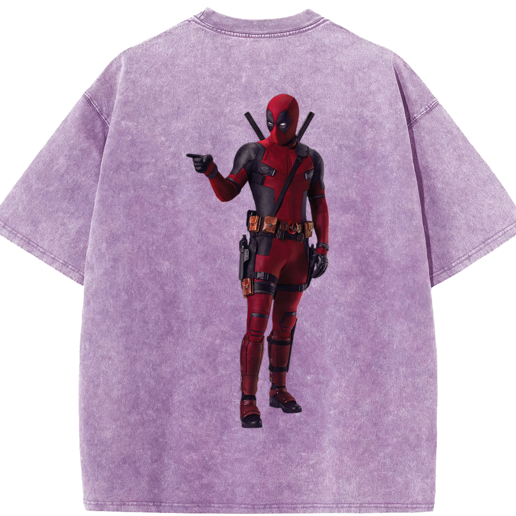 （画像用） Deadpool デッドプール 綿100% ヴィンテージ風 半袖Tシャツ（背面プリント）