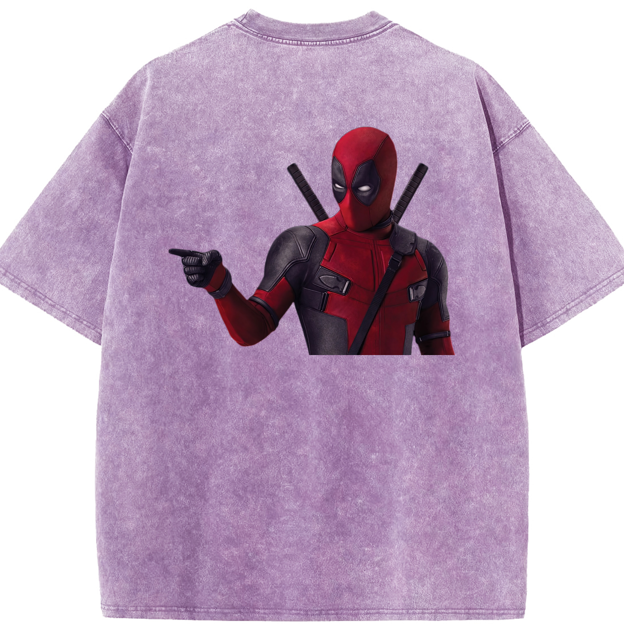 （画像用） Deadpool デッドプール 綿100% ヴィンテージ風 半袖Tシャツ（背面プリント）