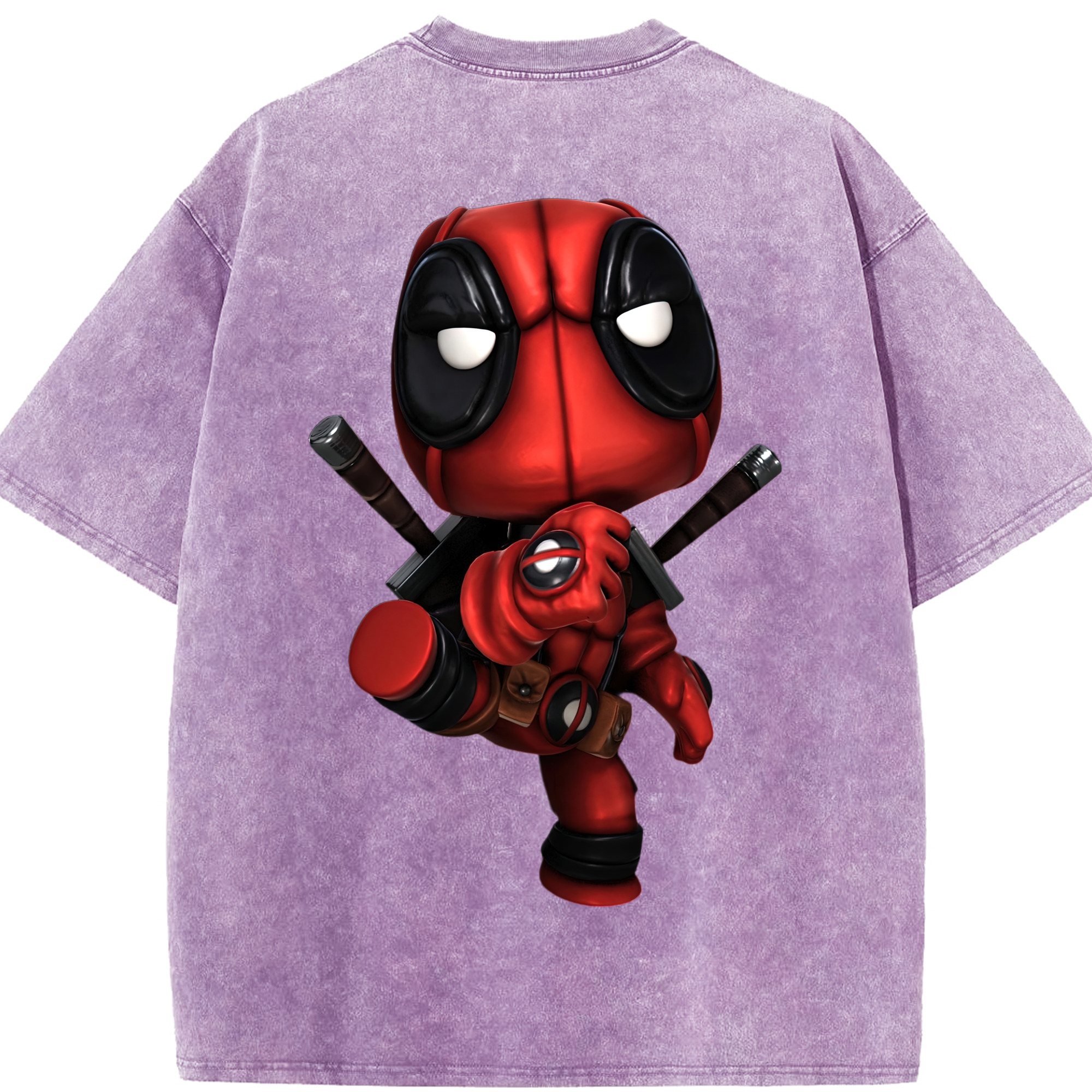 （画像用） Deadpool デッドプール 綿100% ヴィンテージ風 半袖Tシャツ（背面プリント）