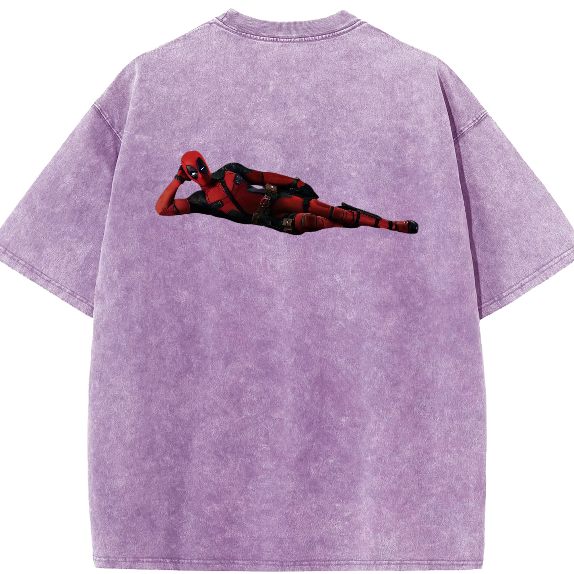 （画像用） Deadpool デッドプール 綿100% ヴィンテージ風 半袖Tシャツ（背面プリント）
