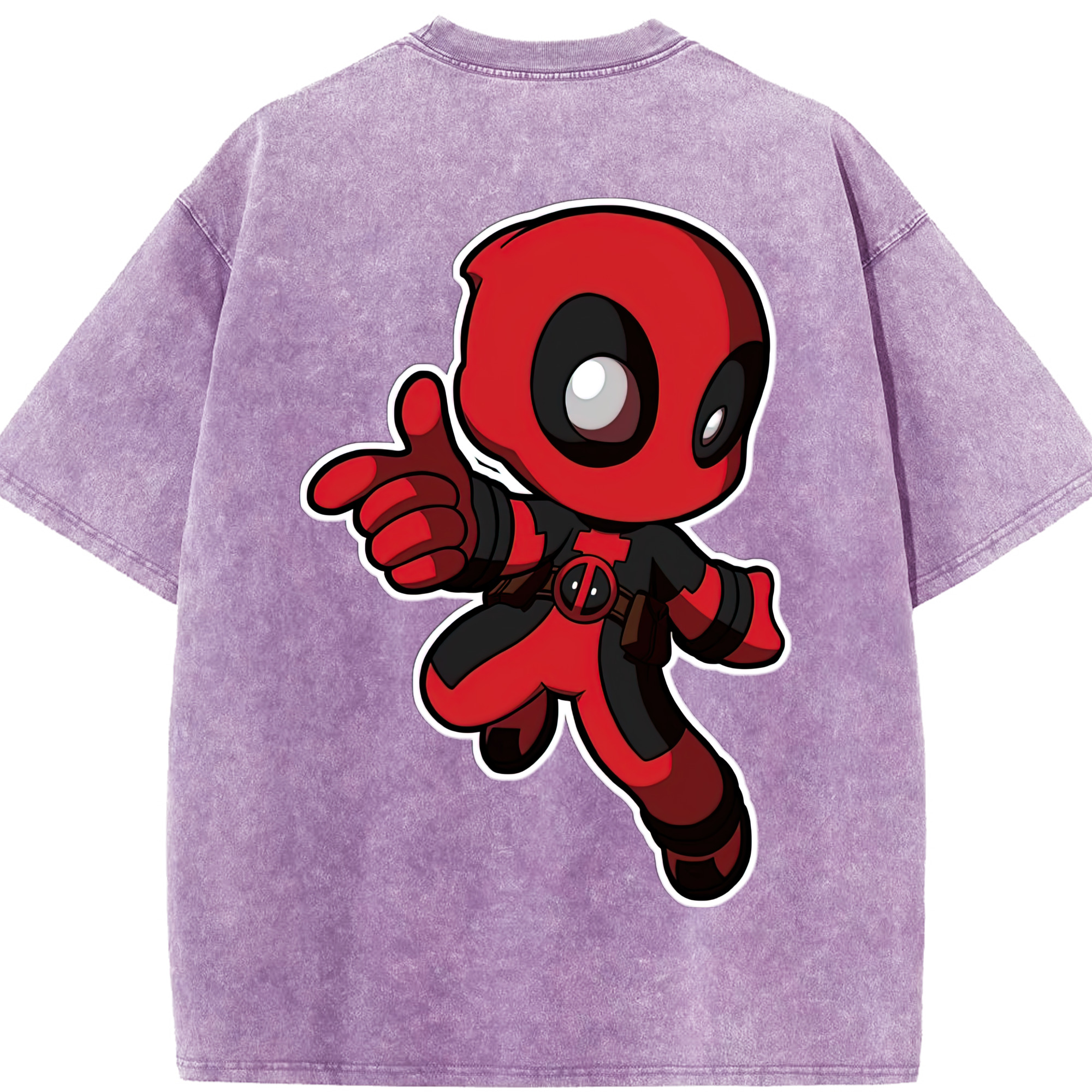 （画像用） Deadpool デッドプール 綿100% ヴィンテージ風 半袖Tシャツ（背面プリント）