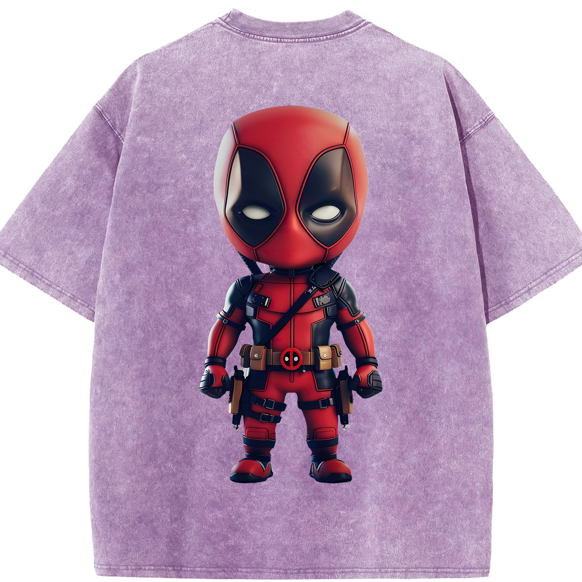 （画像用） Deadpool デッドプール 綿100% ヴィンテージ風 半袖Tシャツ（背面プリント）