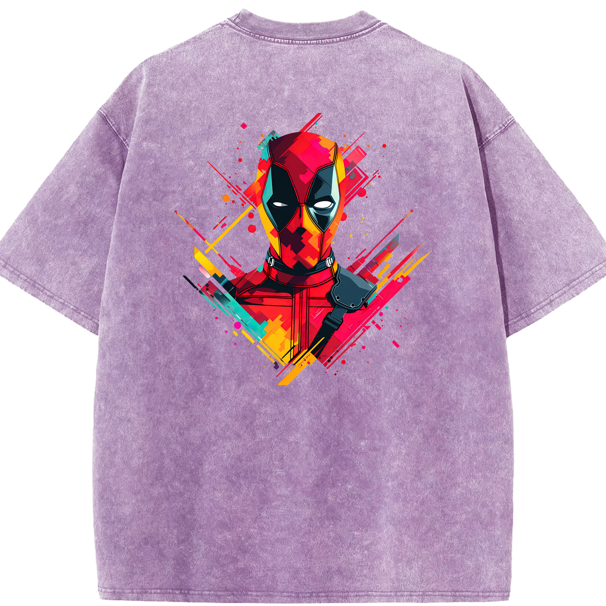 （画像用） Deadpool デッドプール 綿100% ヴィンテージ風 半袖Tシャツ（背面プリント）
