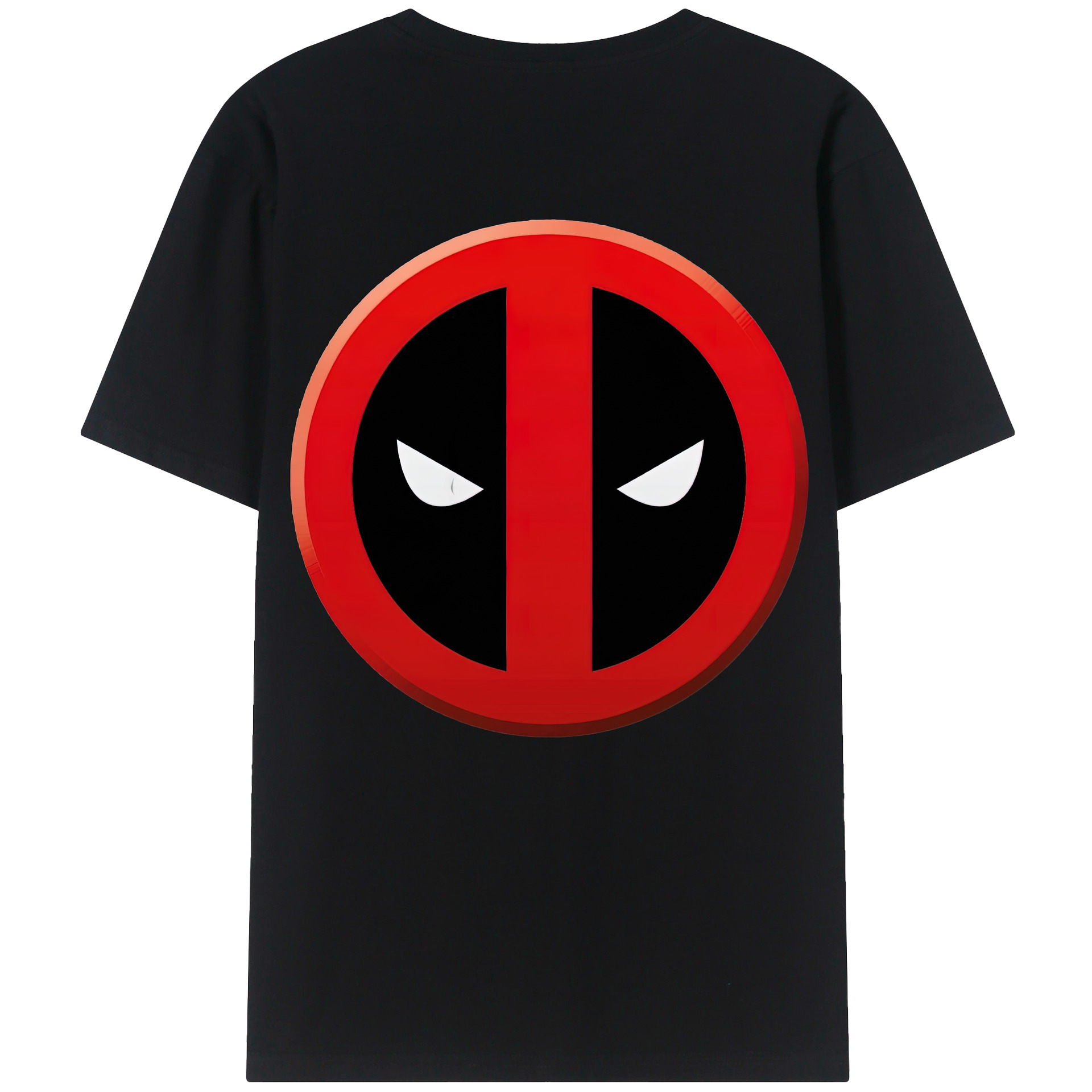 （画像用） Deadpool デッドプール 綿100％ メンズ半袖Tシャツ（バックプリント） 通気性