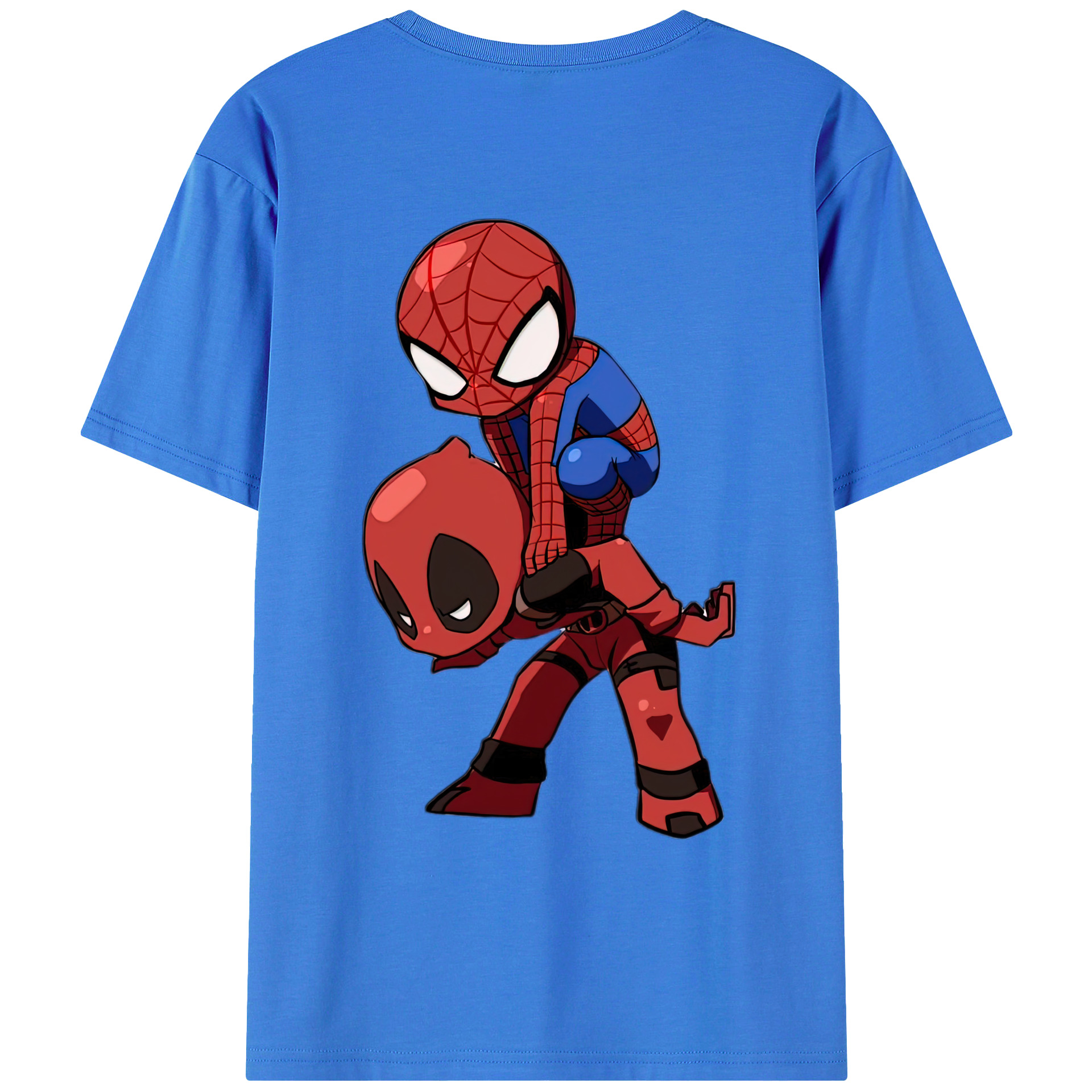 （画像用） Deadpool デッドプール 綿100％ メンズ半袖Tシャツ（バックプリント） 通気性