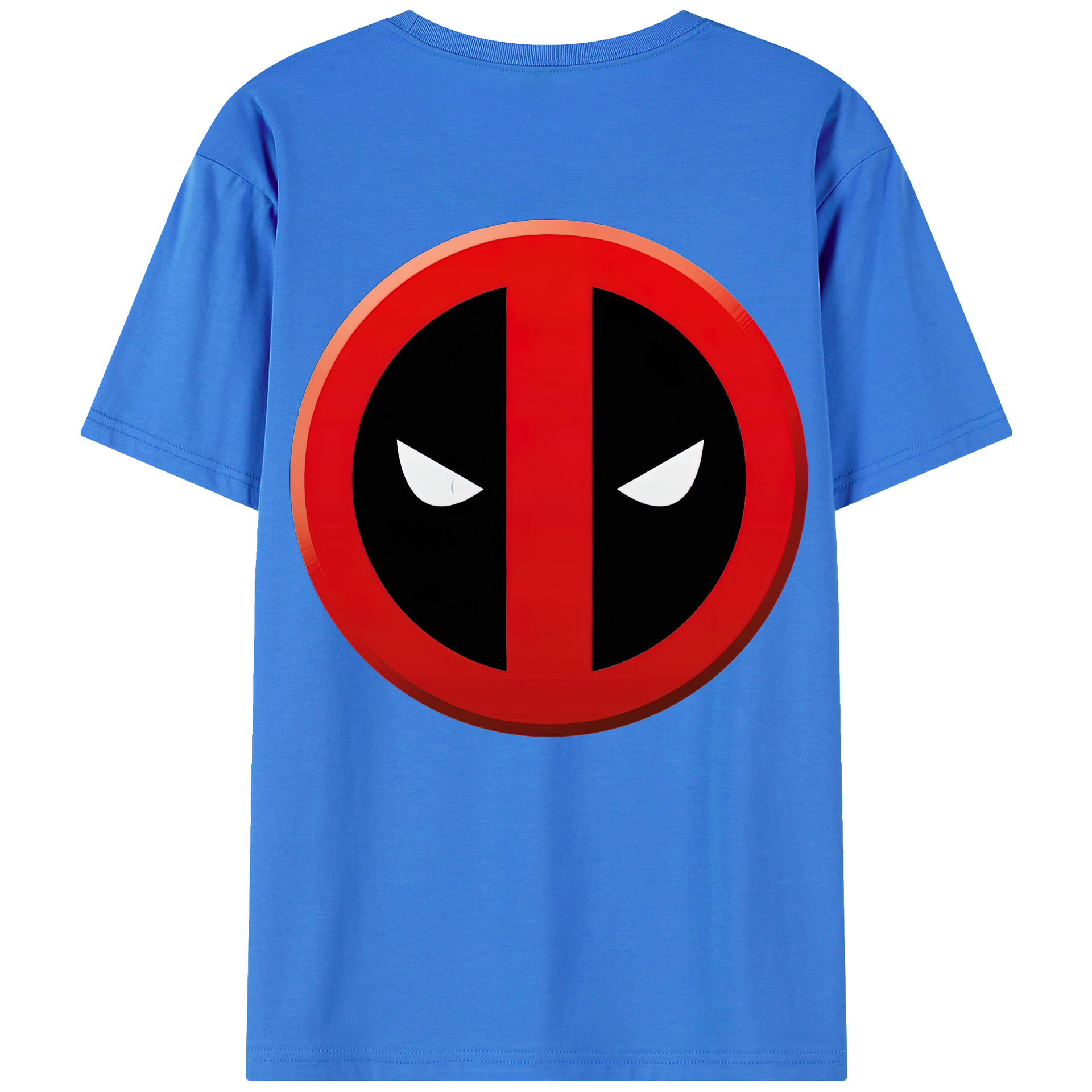 （画像用） Deadpool デッドプール 綿100％ メンズ半袖Tシャツ（バックプリント） 通気性