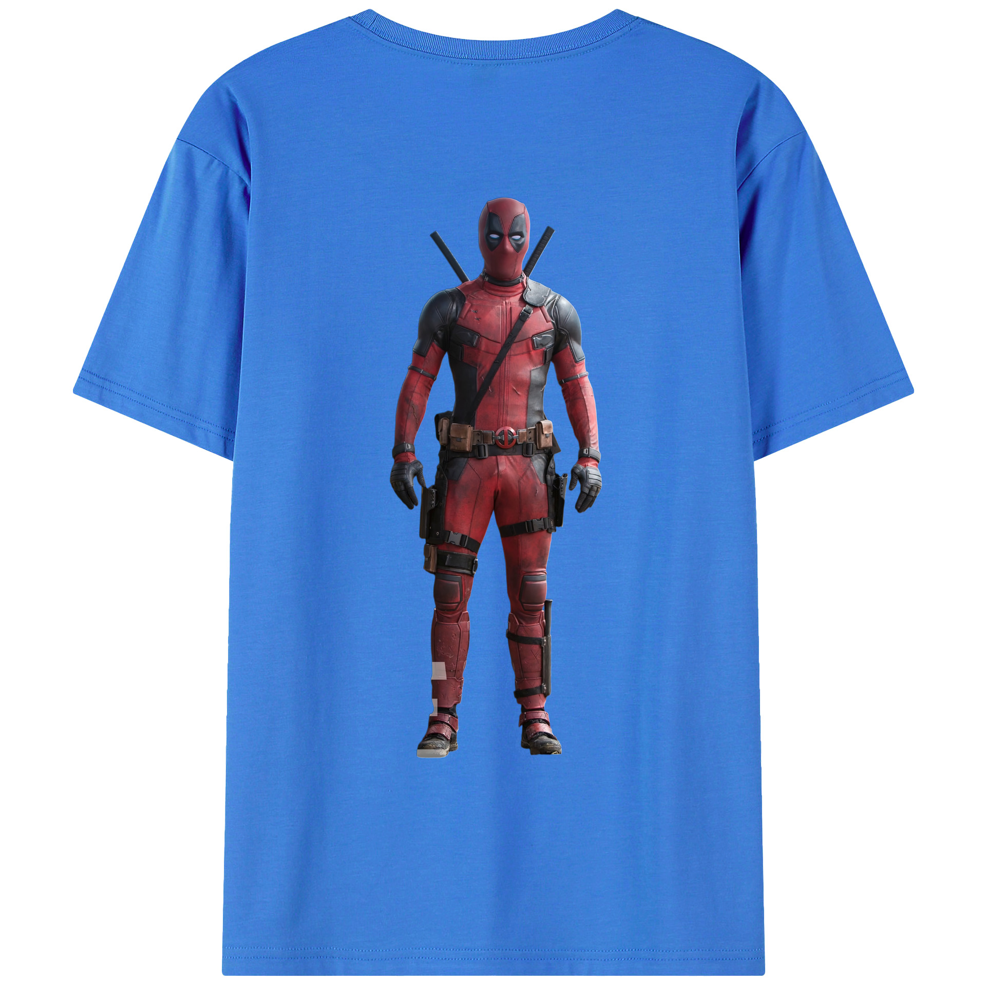 （画像用） Deadpool デッドプール 綿100％ メンズ半袖Tシャツ（バックプリント） 通気性