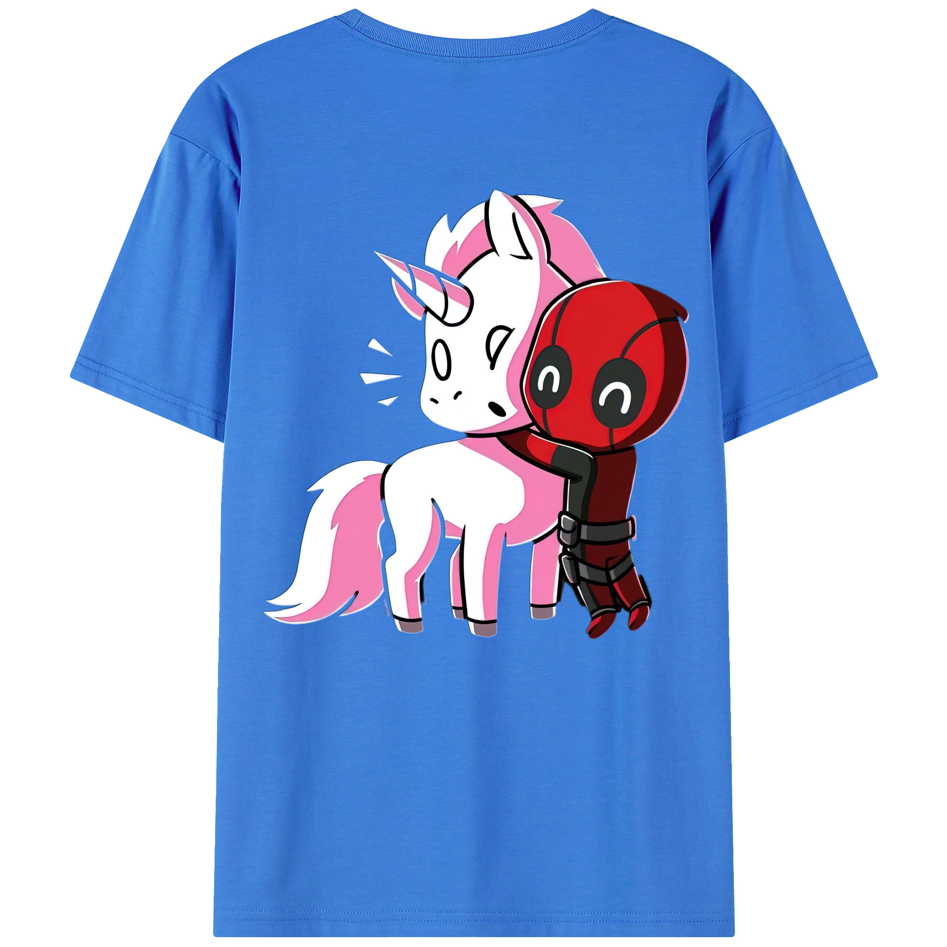 （画像用） Deadpool デッドプール 綿100％ メンズ半袖Tシャツ（バックプリント） 通気性