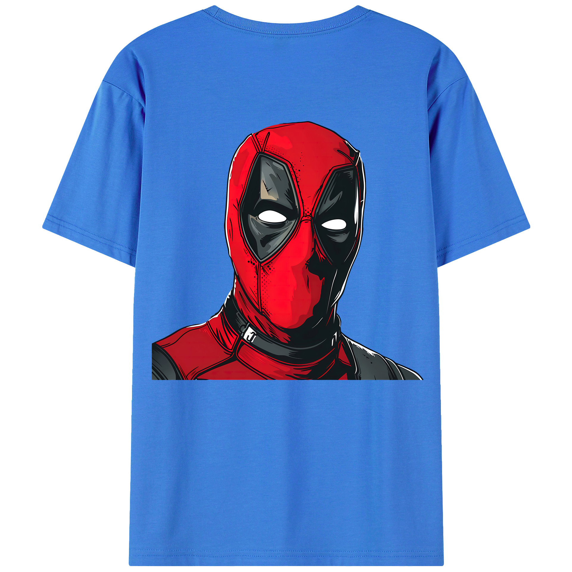 （画像用） Deadpool デッドプール 綿100％ メンズ半袖Tシャツ（バックプリント） 通気性