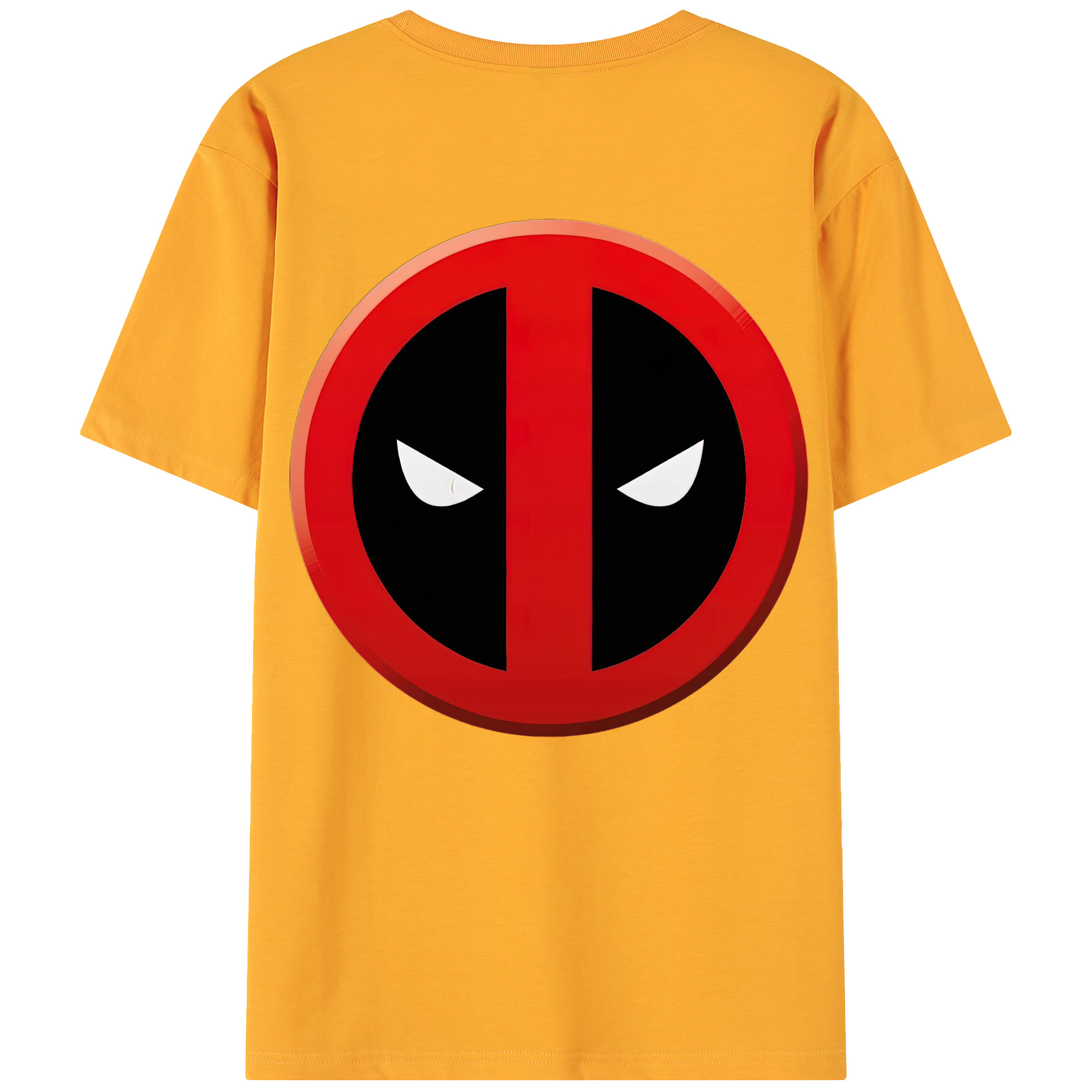 （画像用） Deadpool デッドプール 綿100％ メンズ半袖Tシャツ（バックプリント） 通気性