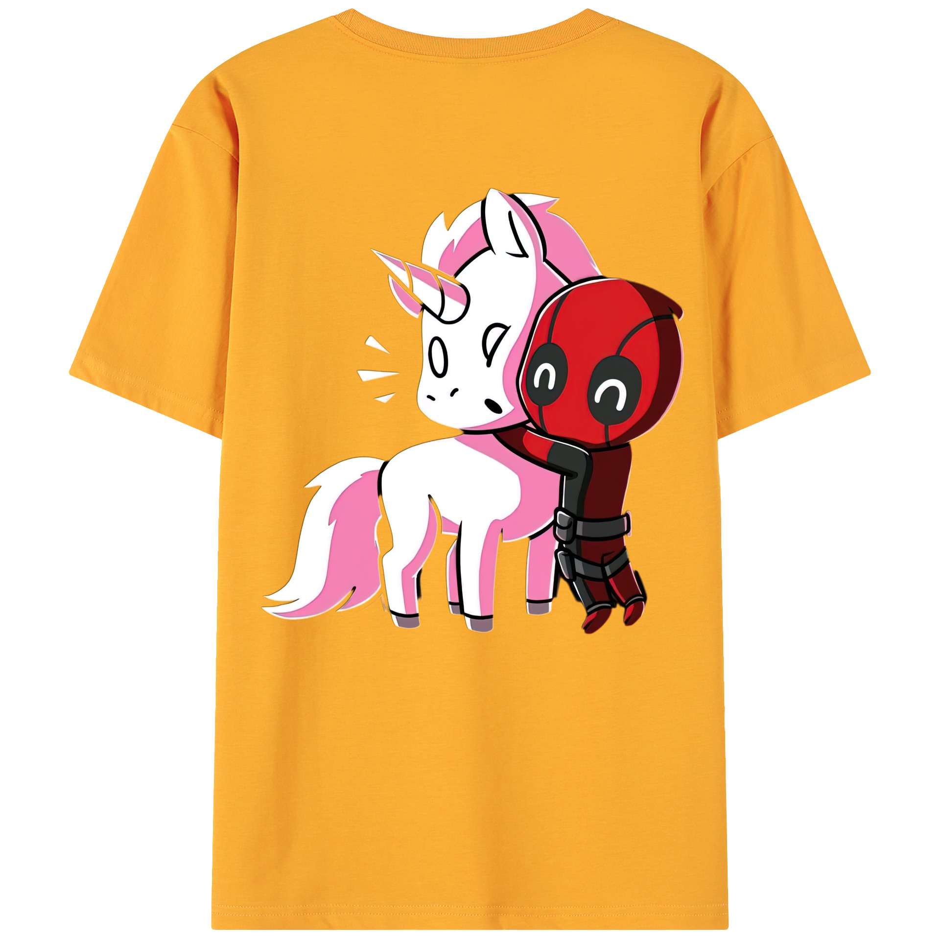 （画像用） Deadpool デッドプール 綿100％ メンズ半袖Tシャツ（バックプリント） 通気性