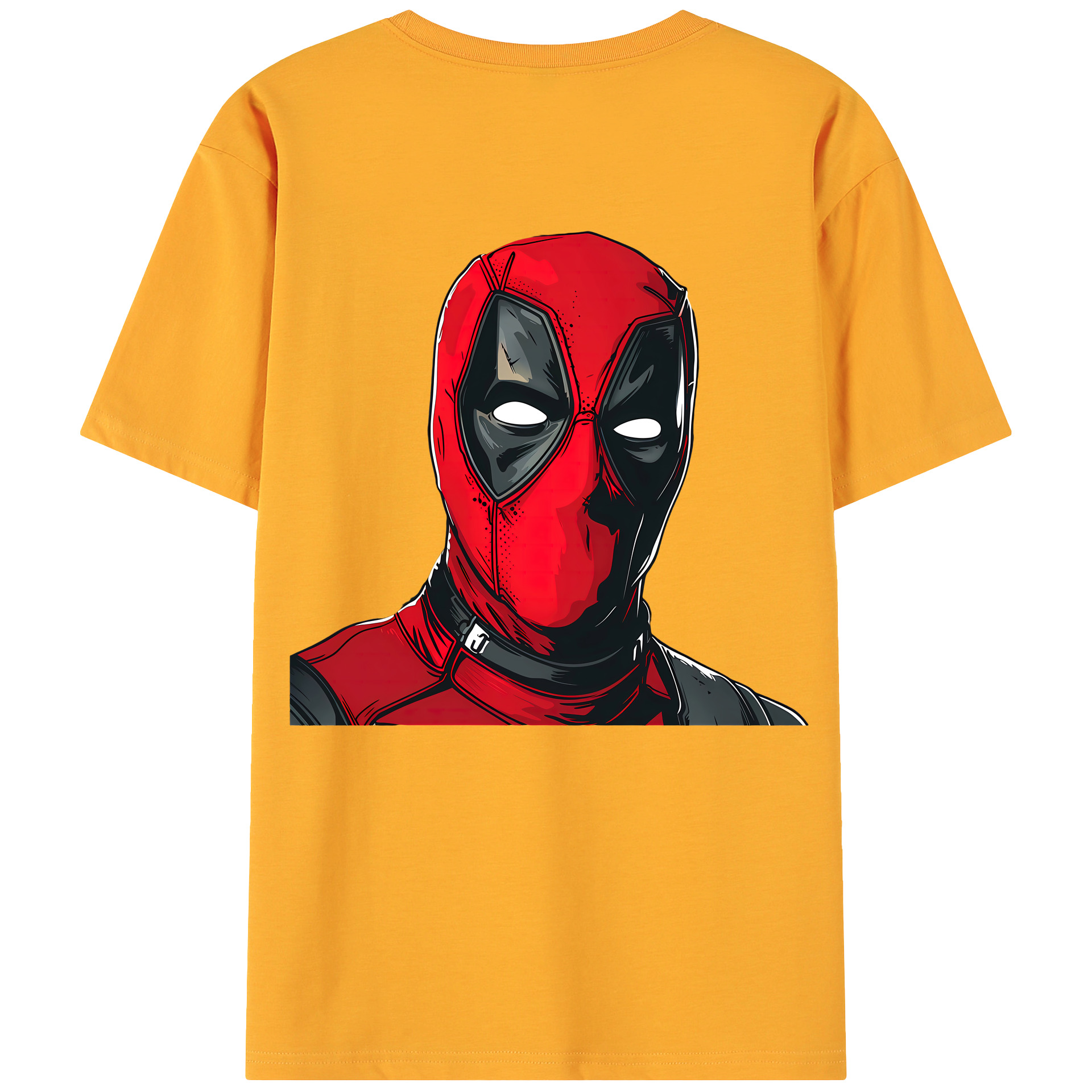 （画像用） Deadpool デッドプール 綿100％ メンズ半袖Tシャツ（バックプリント） 通気性