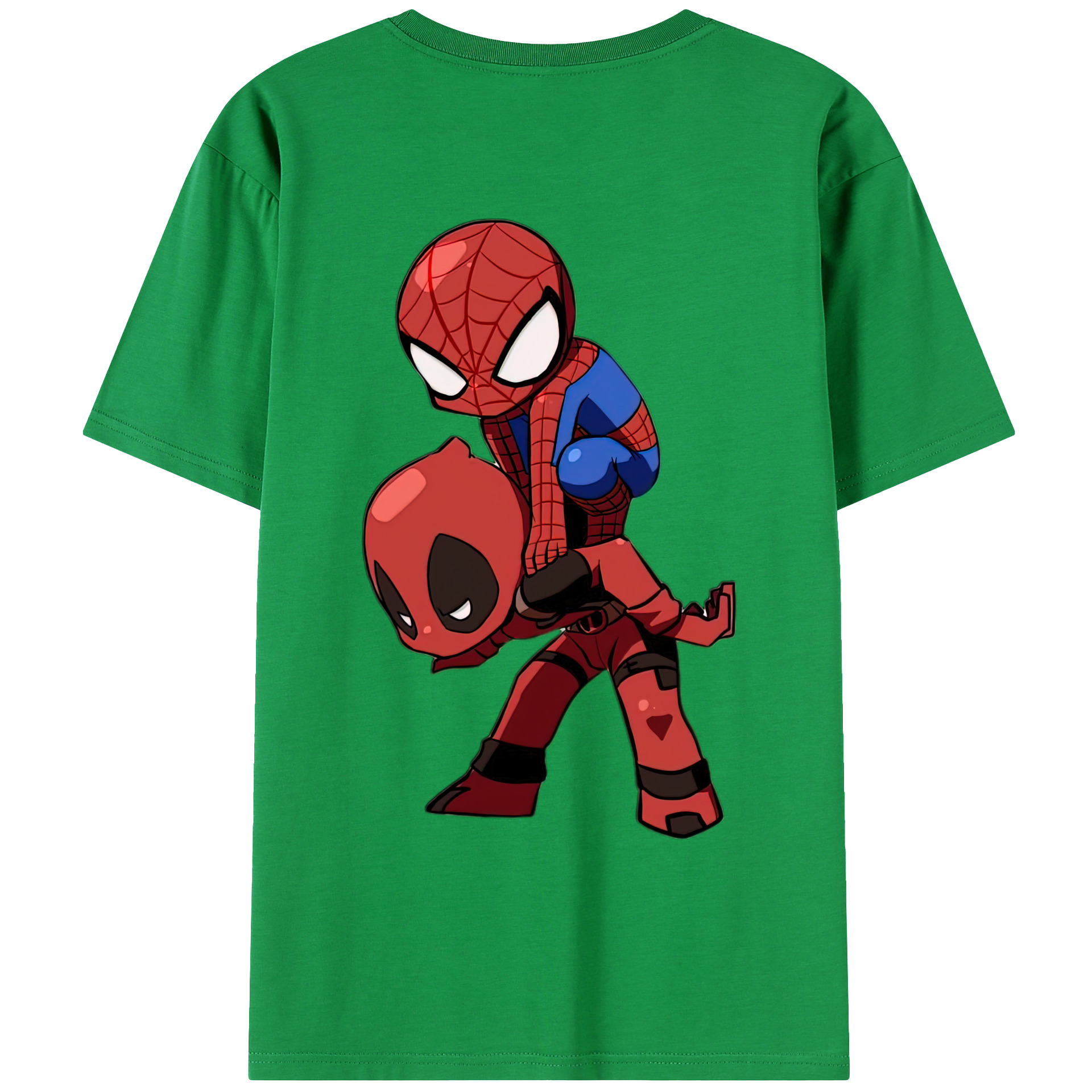 （画像用） Deadpool デッドプール 綿100％ メンズ半袖Tシャツ（バックプリント） 通気性