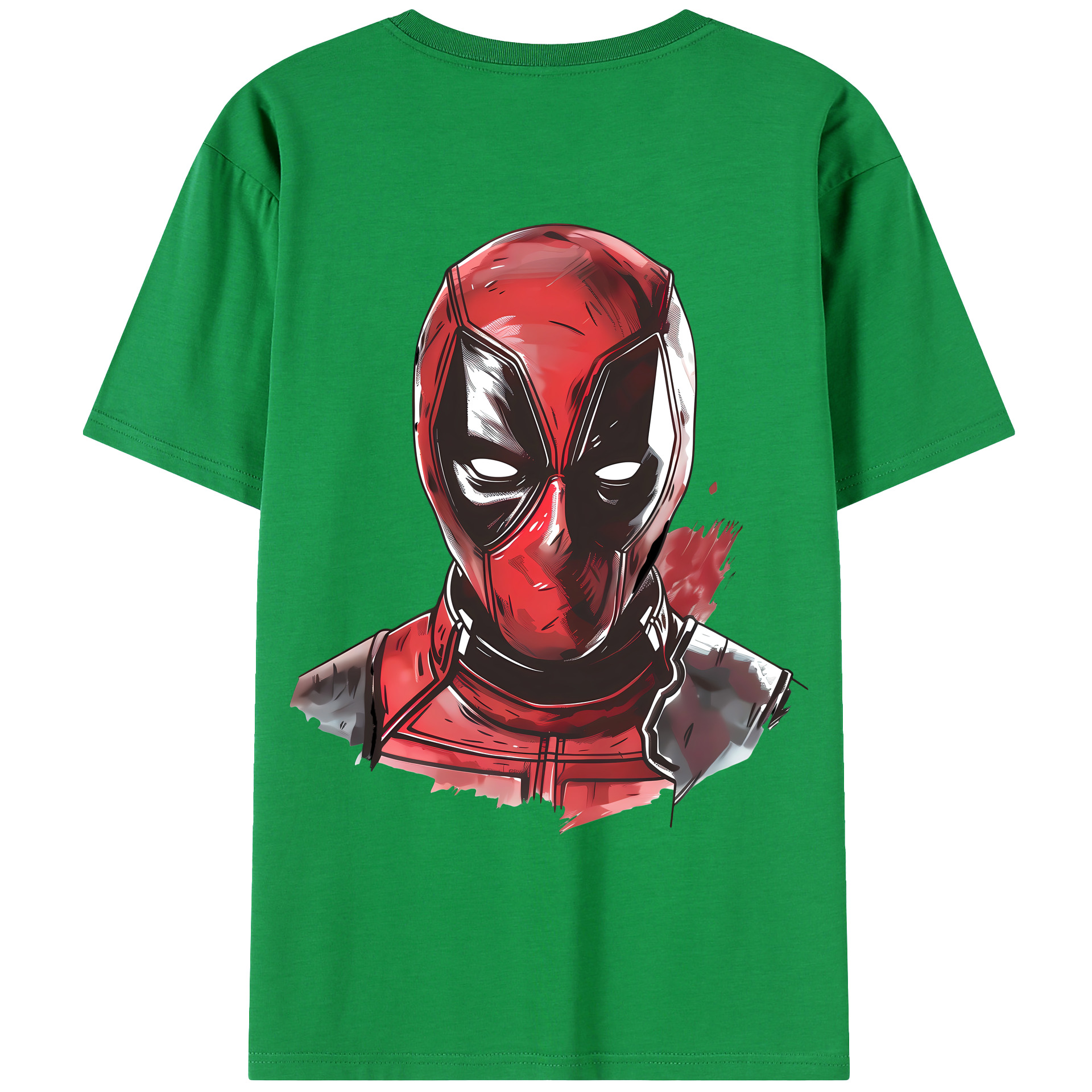 （画像用） Deadpool デッドプール 綿100％ メンズ半袖Tシャツ（バックプリント） 通気性