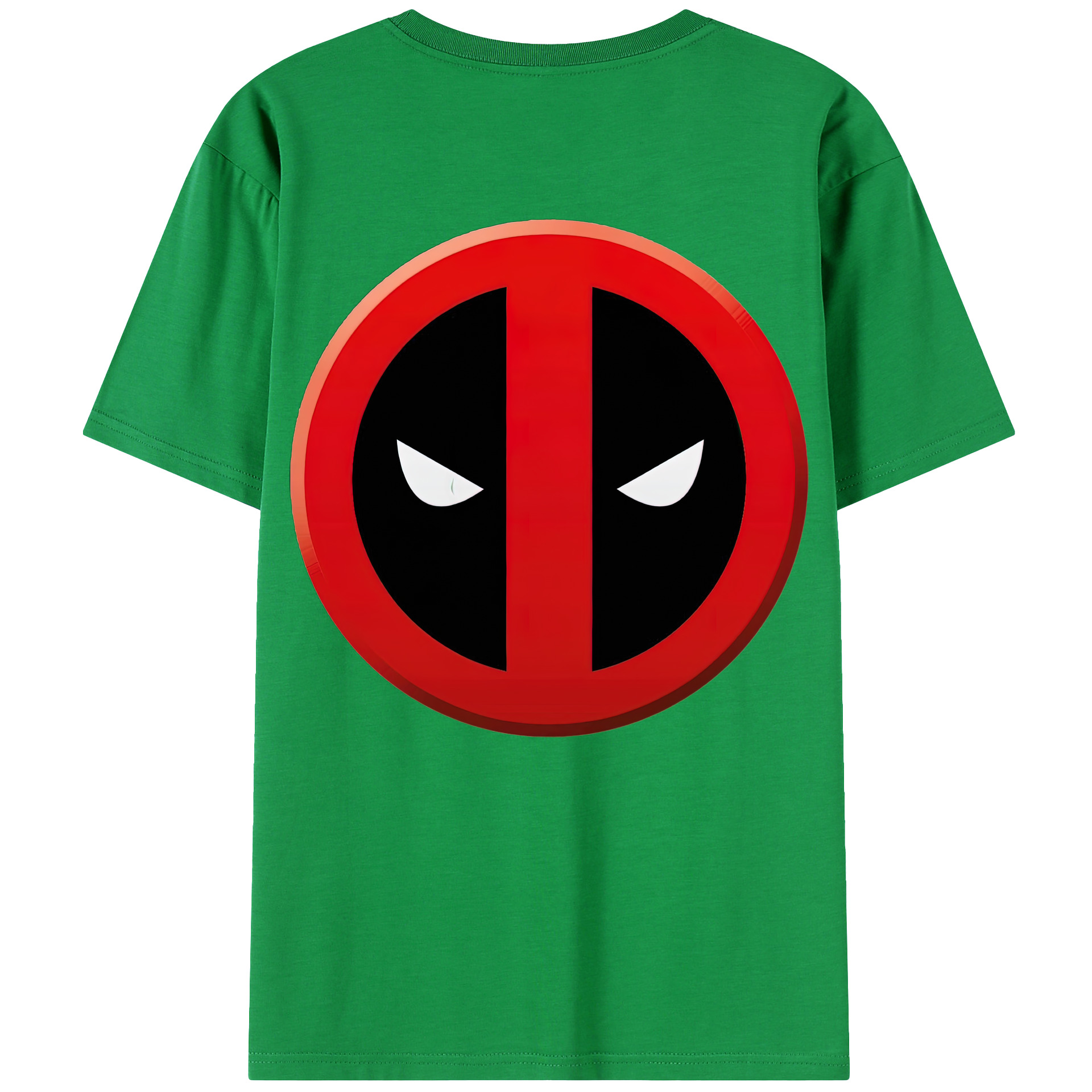 （画像用） Deadpool デッドプール 綿100％ メンズ半袖Tシャツ（バックプリント） 通気性