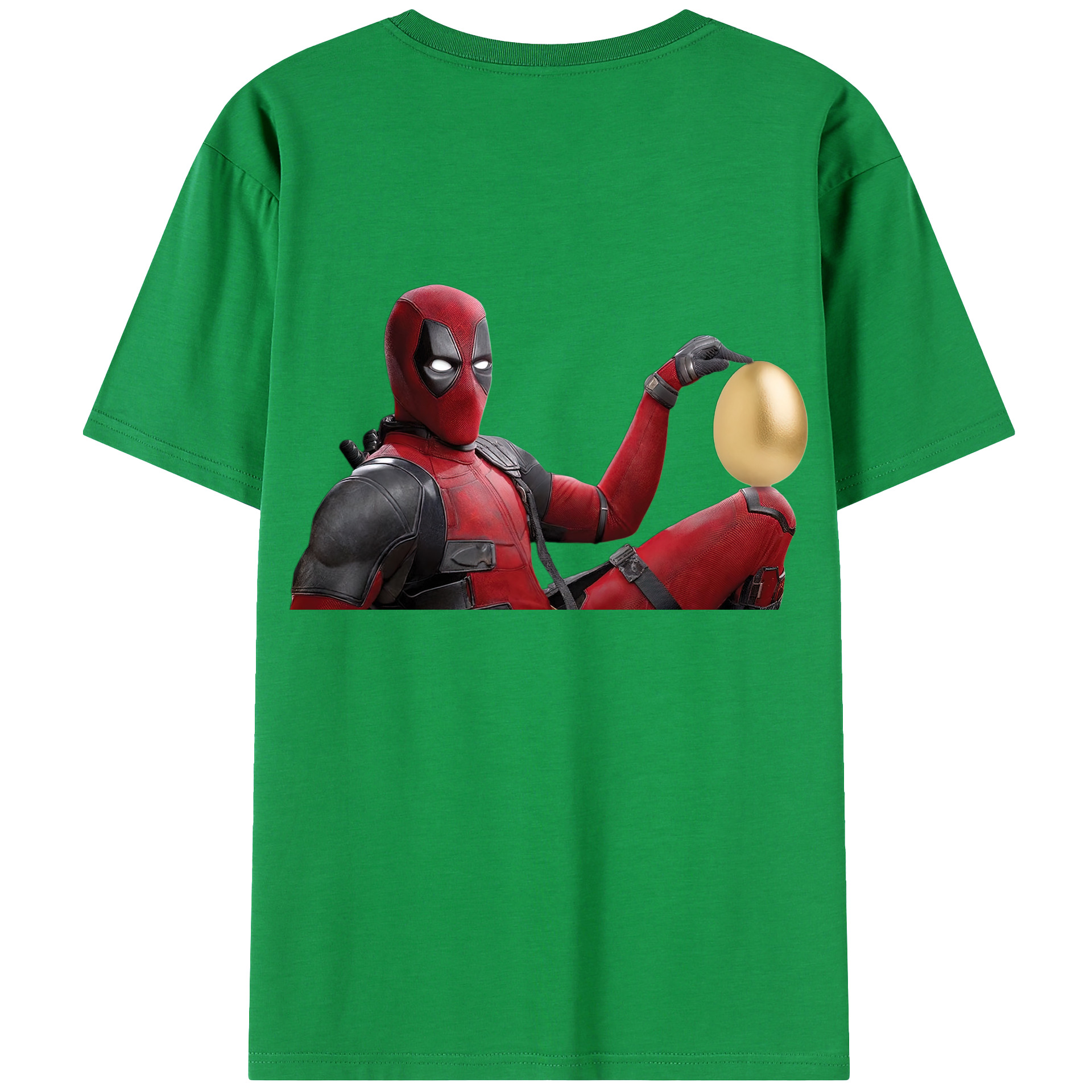 （画像用） Deadpool デッドプール 綿100％ メンズ半袖Tシャツ（バックプリント） 通気性