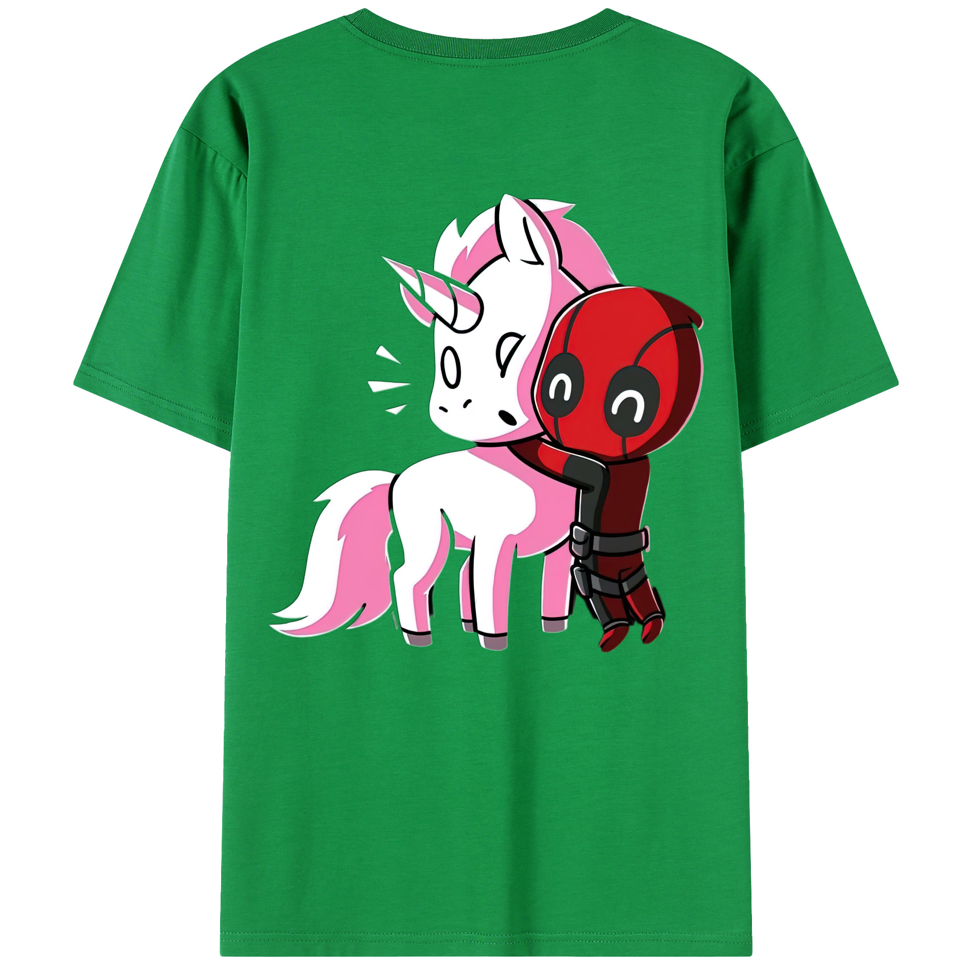 （画像用） Deadpool デッドプール 綿100％ メンズ半袖Tシャツ（バックプリント） 通気性