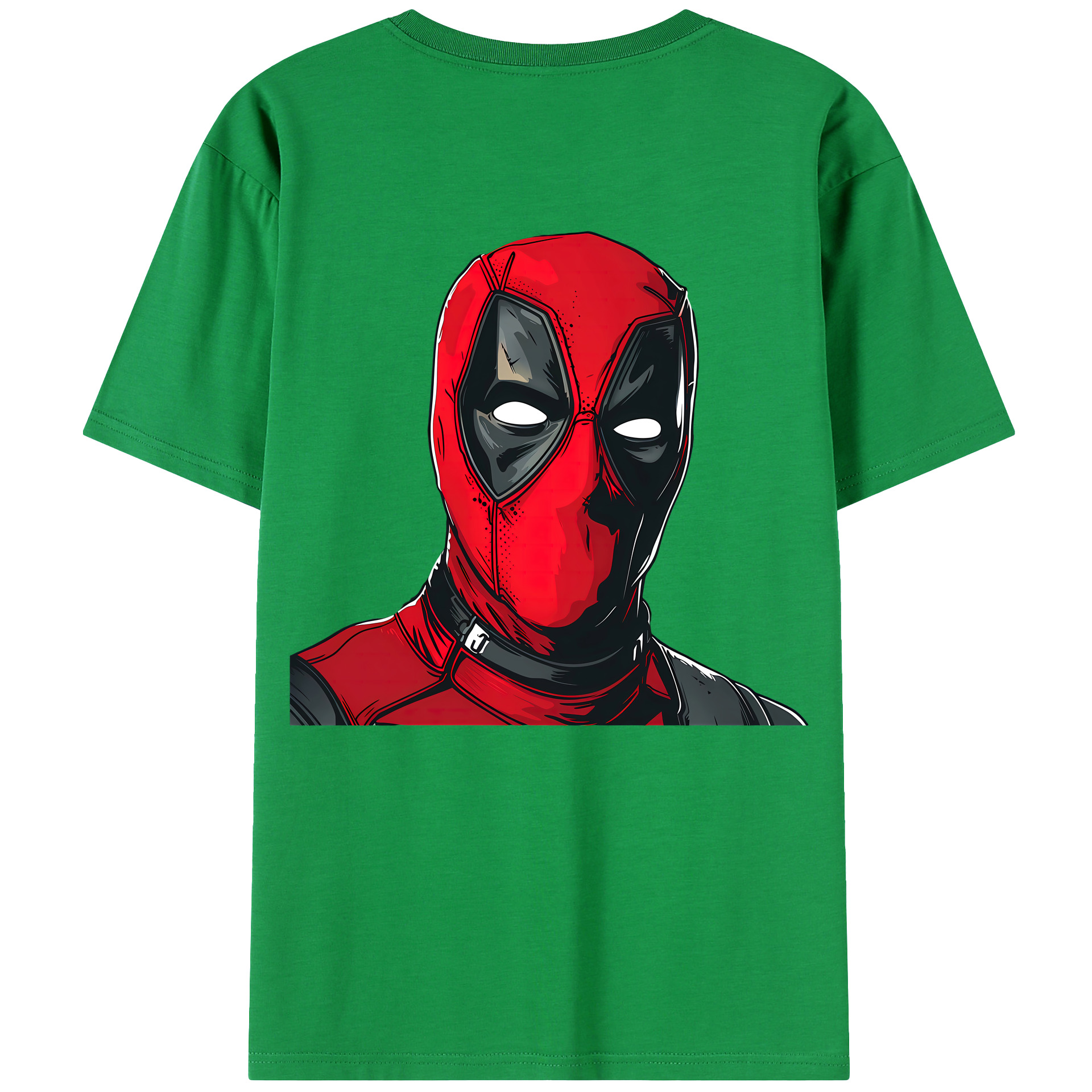 （画像用） Deadpool デッドプール 綿100％ メンズ半袖Tシャツ（バックプリント） 通気性