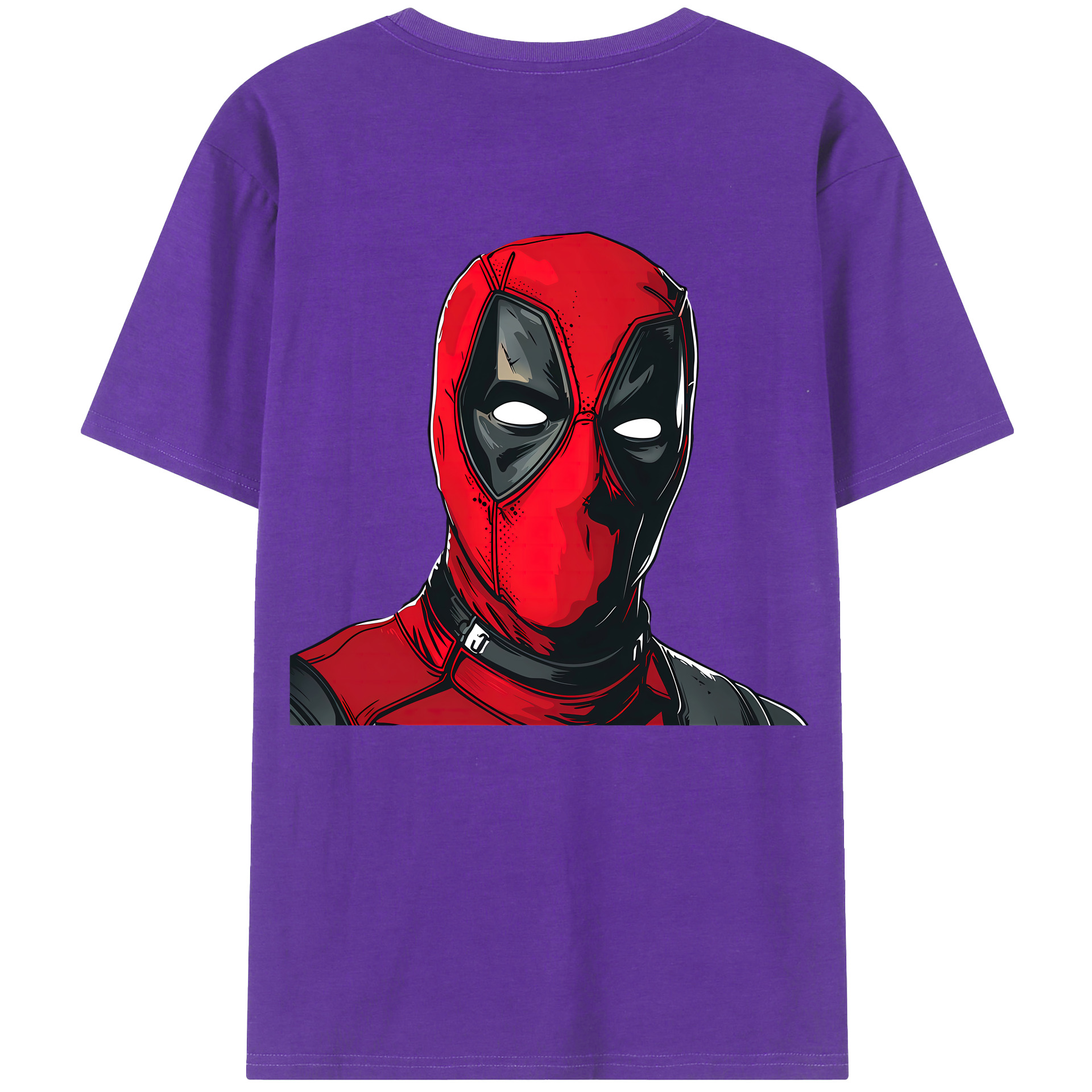 （画像用） Deadpool デッドプール 綿100％ メンズ半袖Tシャツ（バックプリント） 通気性