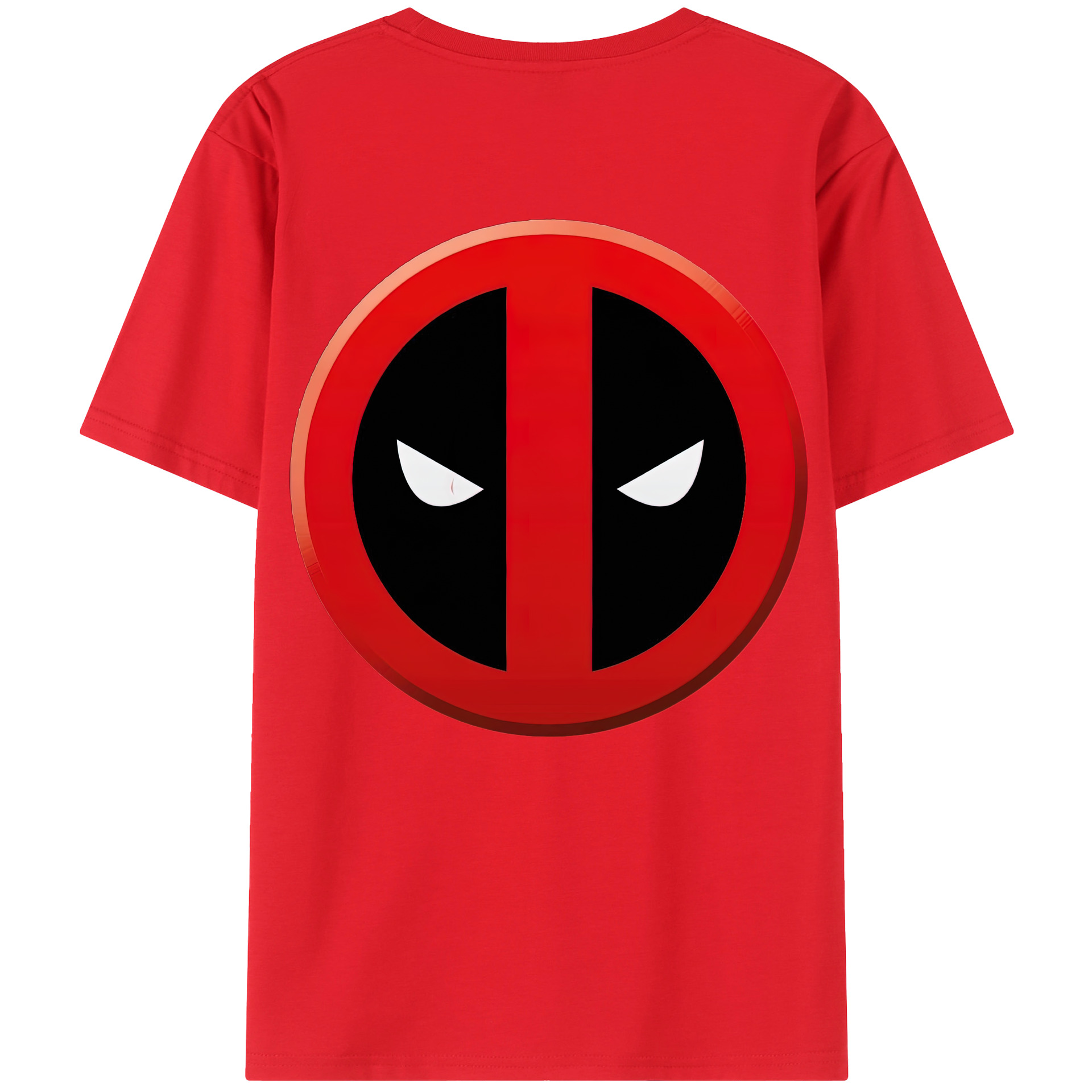 （画像用） Deadpool デッドプール 綿100％ メンズ半袖Tシャツ（バックプリント） 通気性