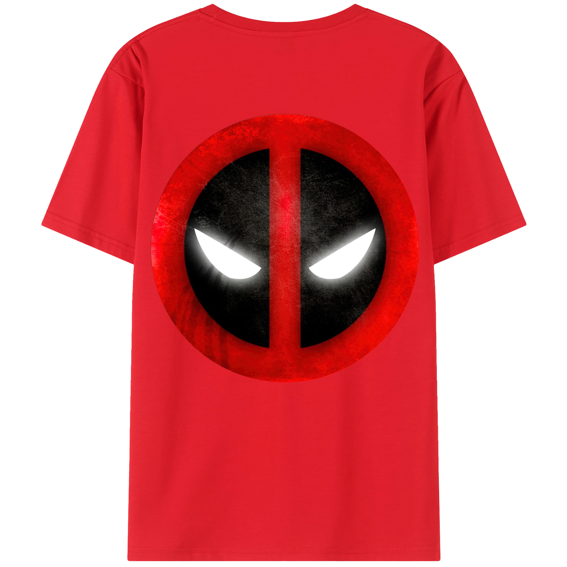 （画像用） Deadpool デッドプール 綿100％ メンズ半袖Tシャツ（バックプリント） 通気性