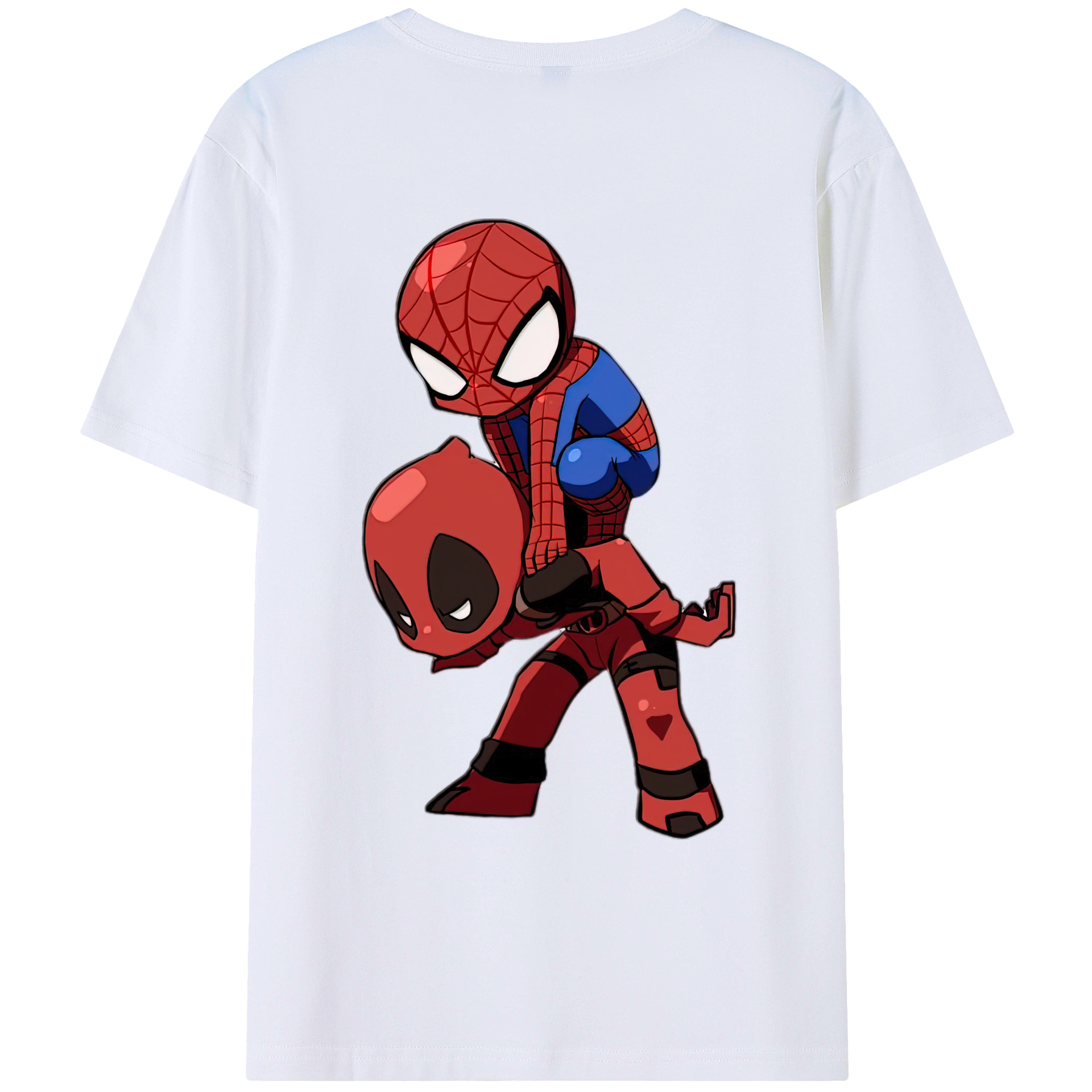 （画像用） Deadpool デッドプール 綿100％ メンズ半袖Tシャツ（バックプリント） 通気性