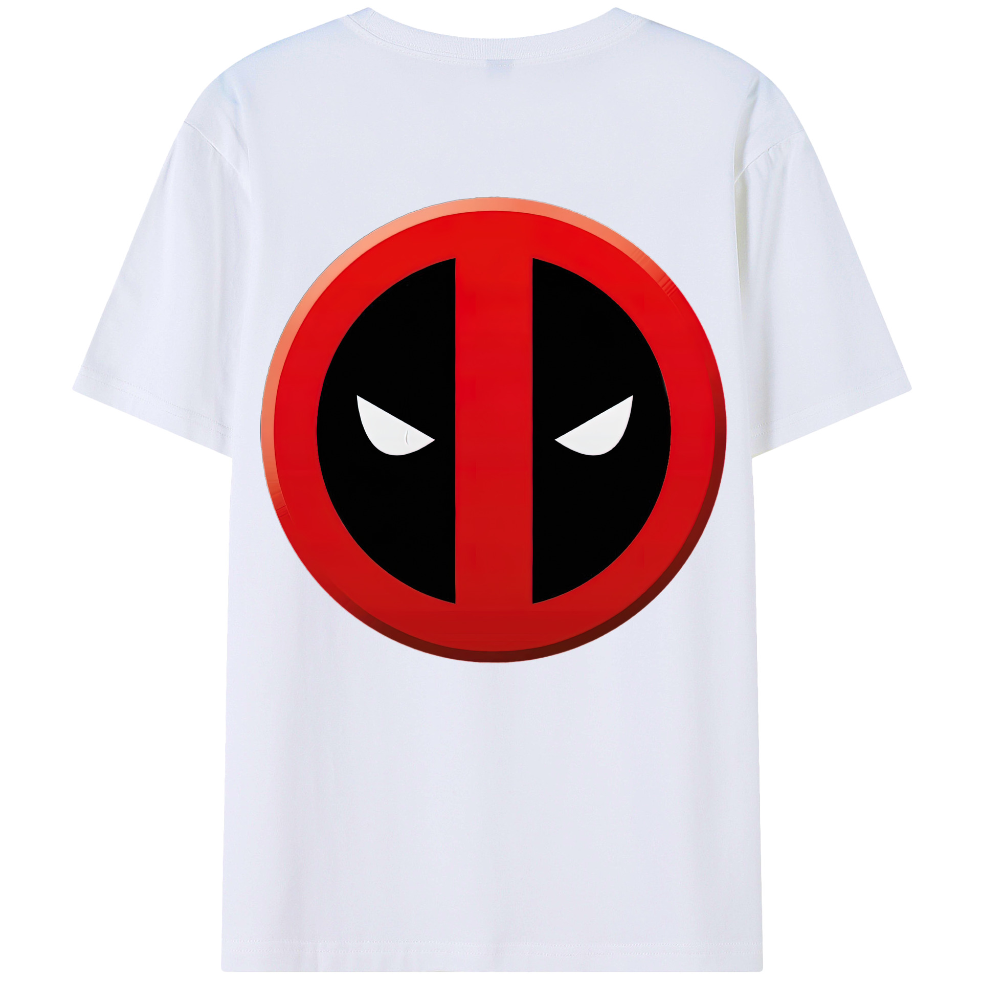 （画像用） Deadpool デッドプール 綿100％ メンズ半袖Tシャツ（バックプリント） 通気性