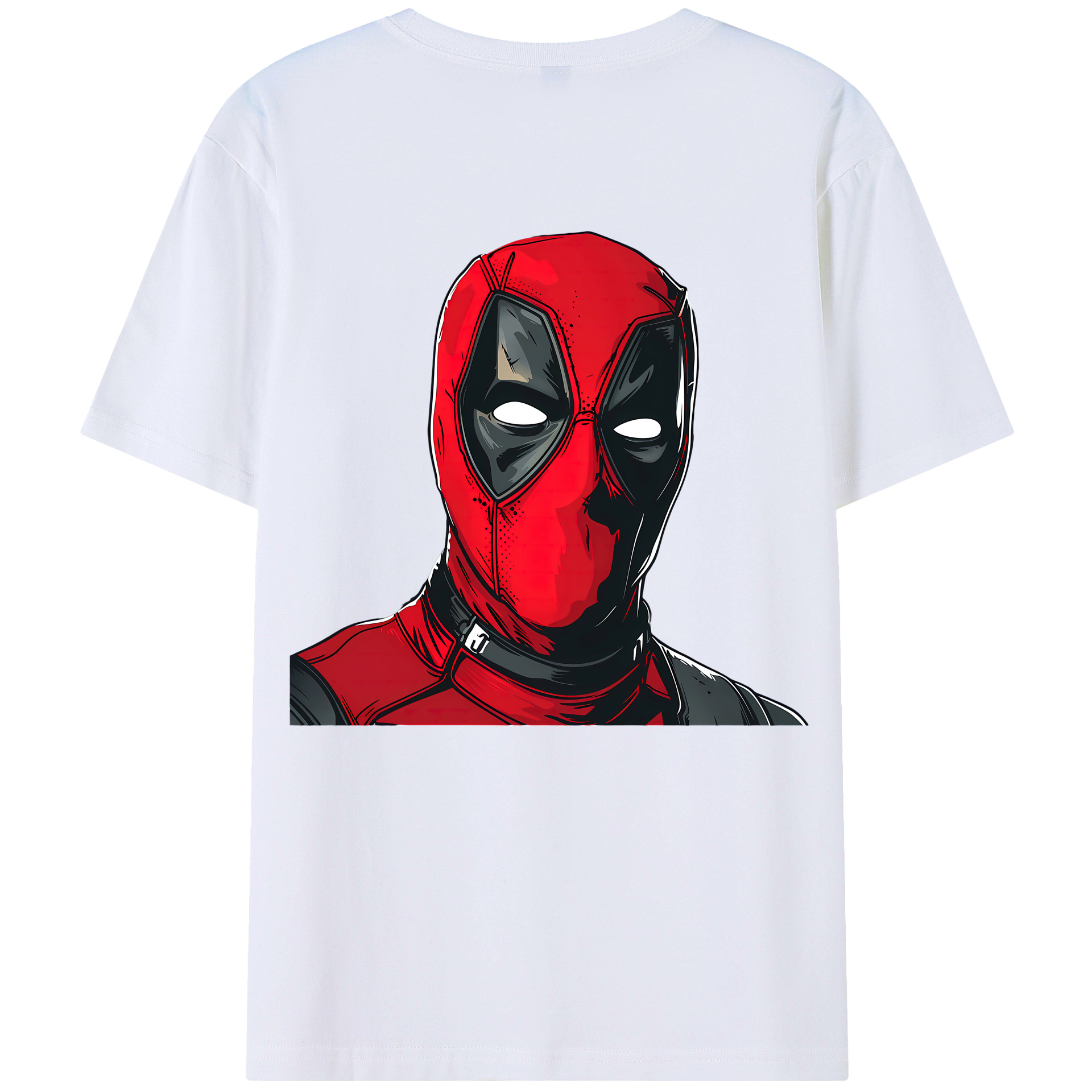 （画像用） Deadpool デッドプール 綿100％ メンズ半袖Tシャツ（バックプリント） 通気性