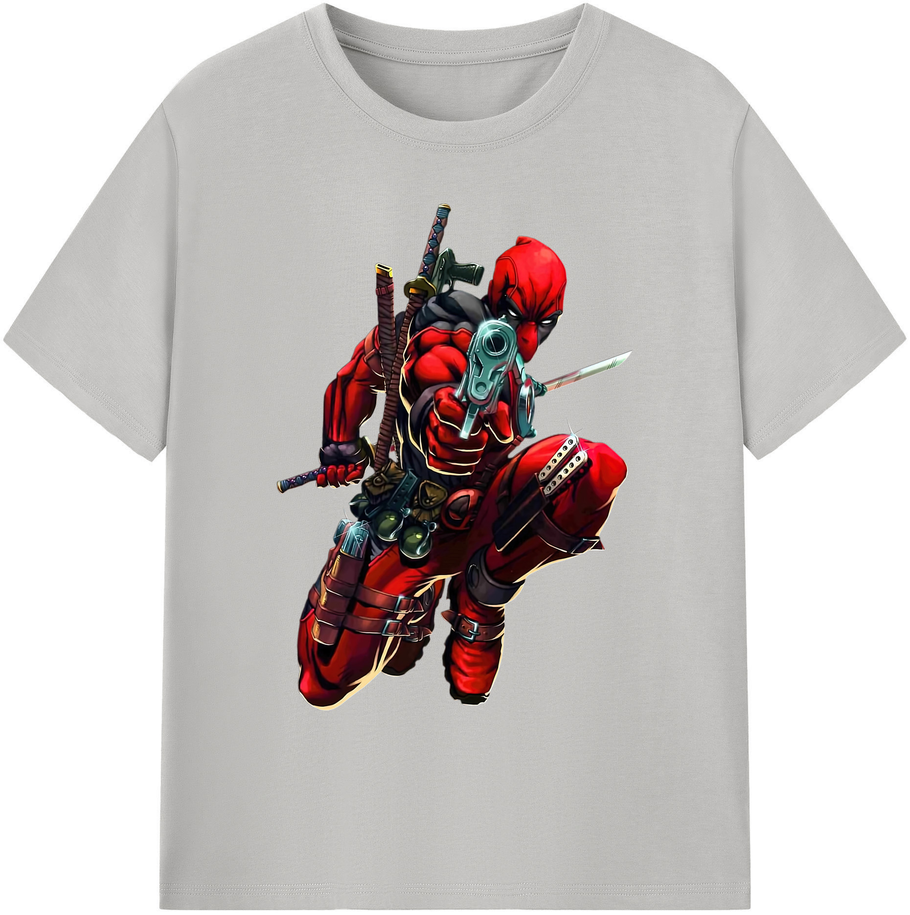 （画像用） Deadpool デッドプール 綿100％ メンズ半袖Tシャツ｜肌触りやわらか＆通気性