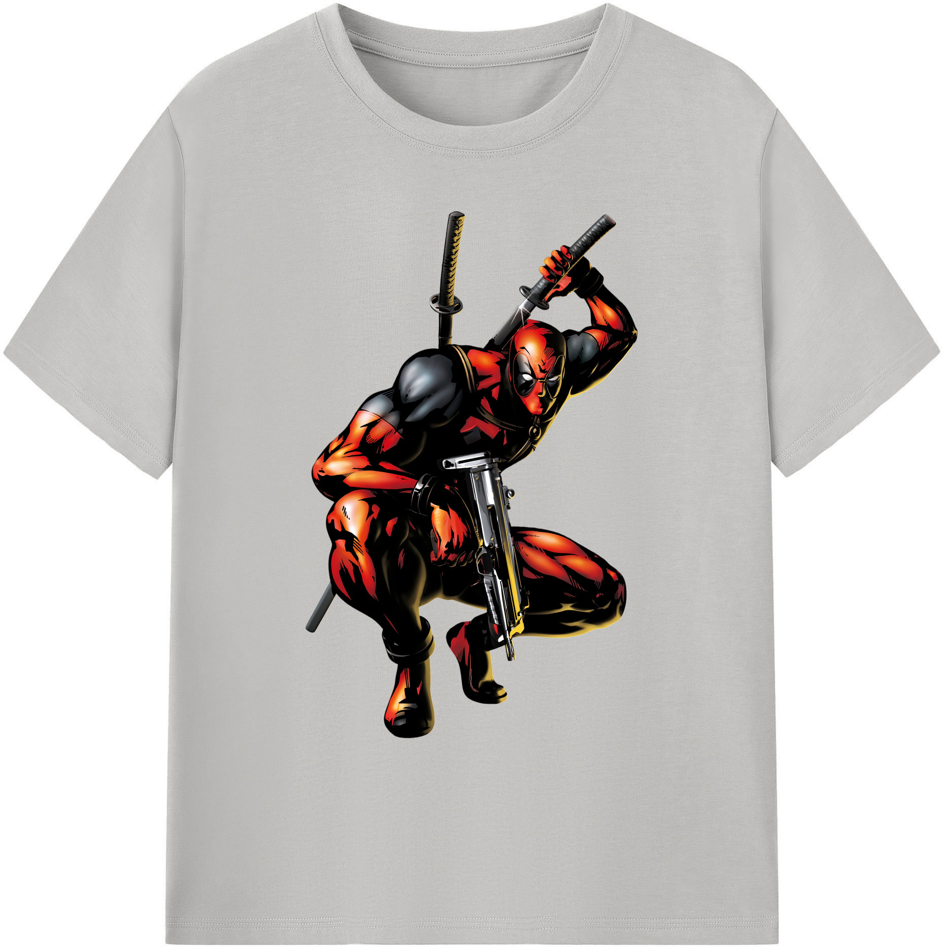 （画像用） Deadpool デッドプール 綿100％ メンズ半袖Tシャツ｜肌触りやわらか＆通気性