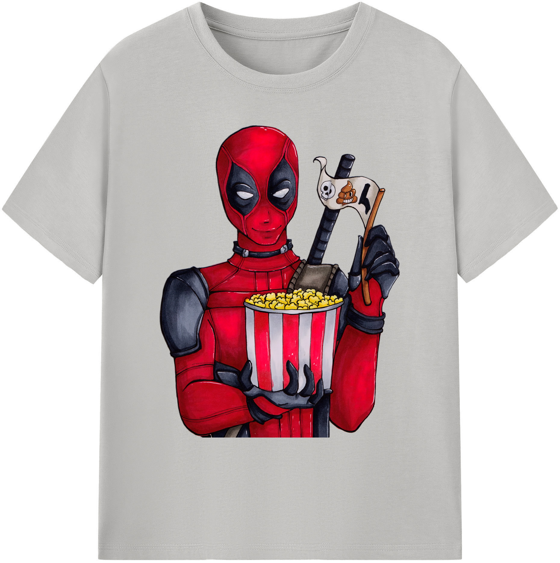 （画像用） Deadpool デッドプール 綿100％ メンズ半袖Tシャツ｜肌触りやわらか＆通気性