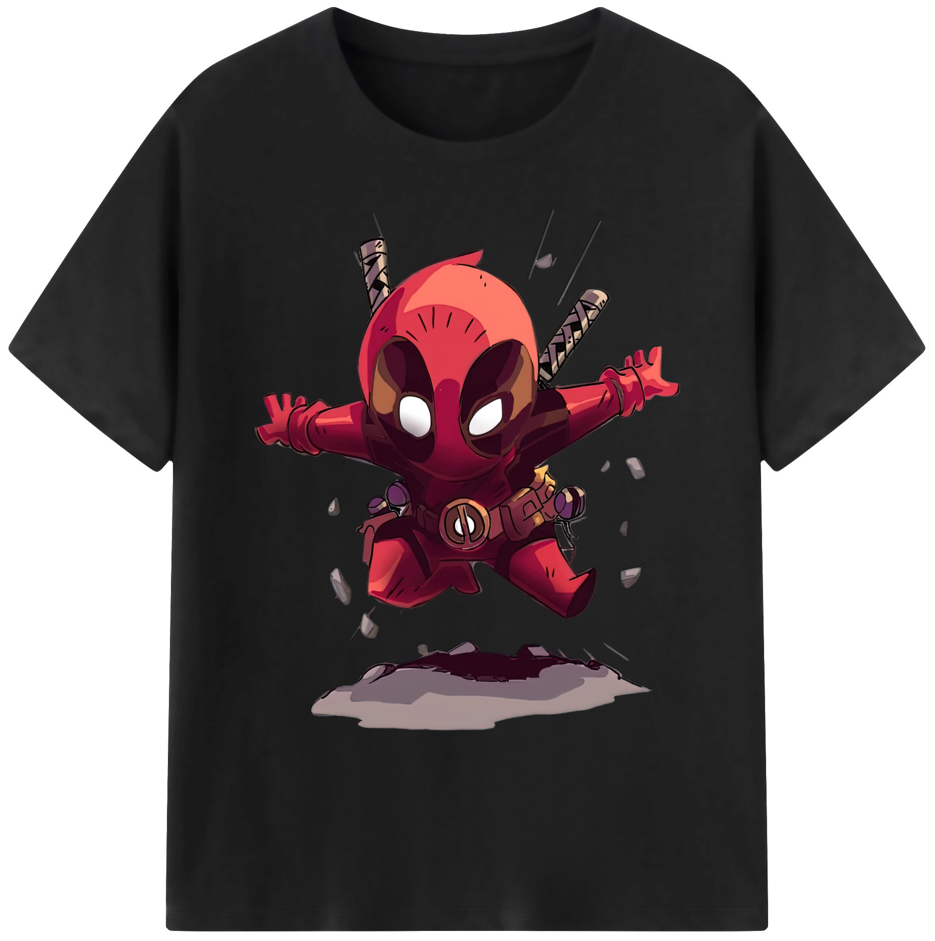 （画像用） Deadpool デッドプール 綿100％ メンズ半袖Tシャツ｜肌触りやわらか＆通気性