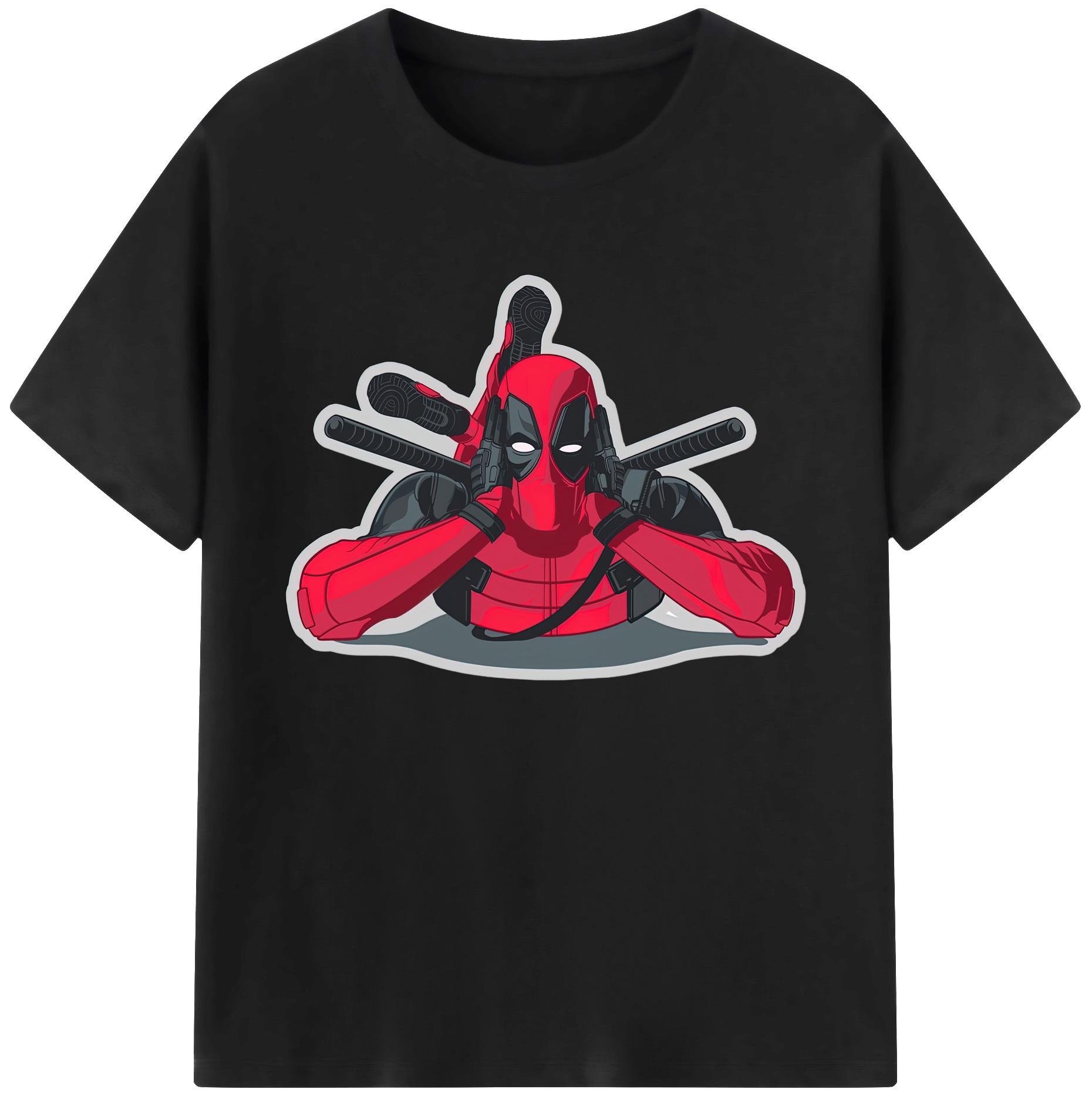（画像用） Deadpool デッドプール 綿100％ メンズ半袖Tシャツ｜肌触りやわらか＆通気性