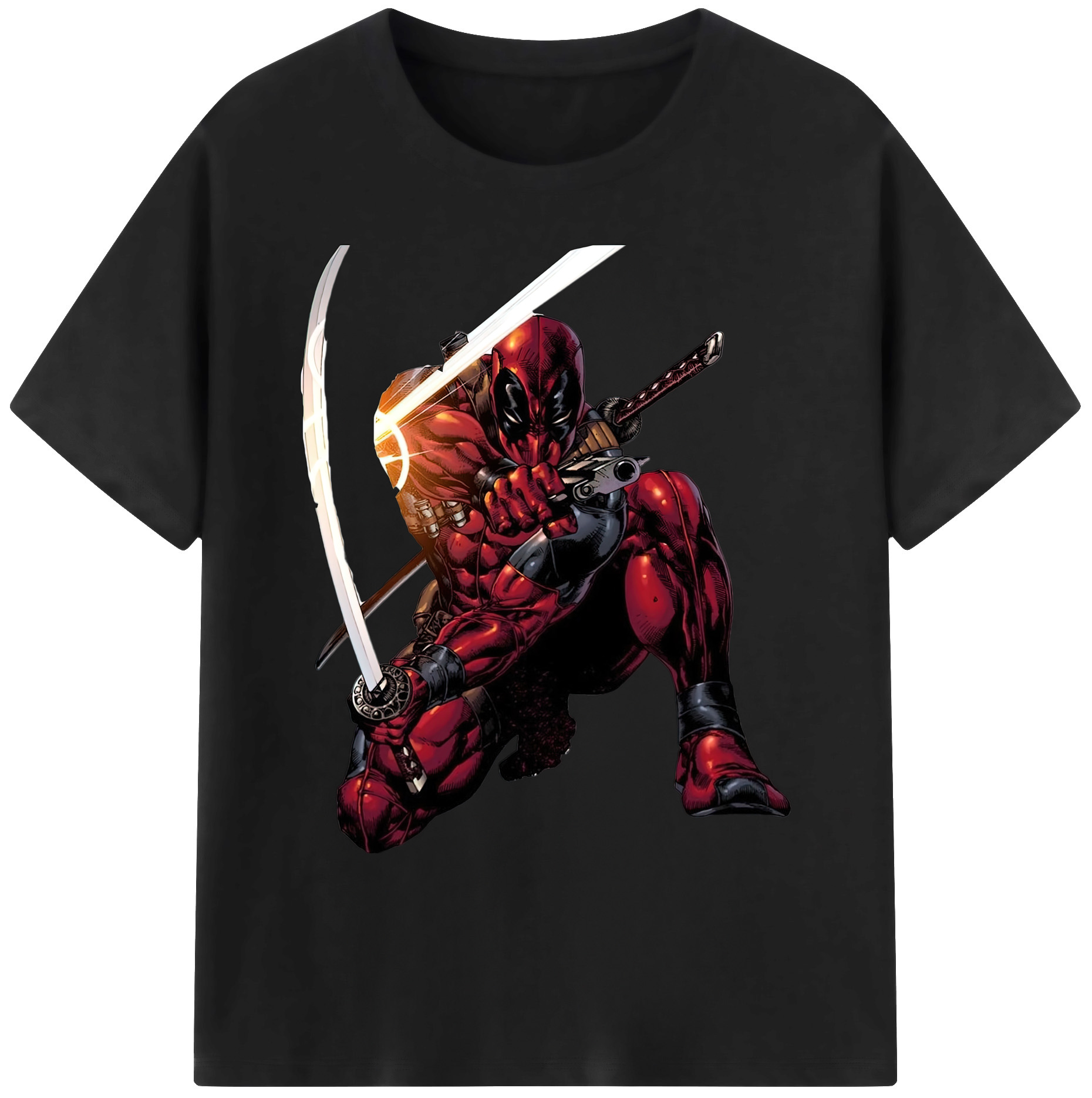 （画像用） Deadpool デッドプール 綿100％ メンズ半袖Tシャツ｜肌触りやわらか＆通気性
