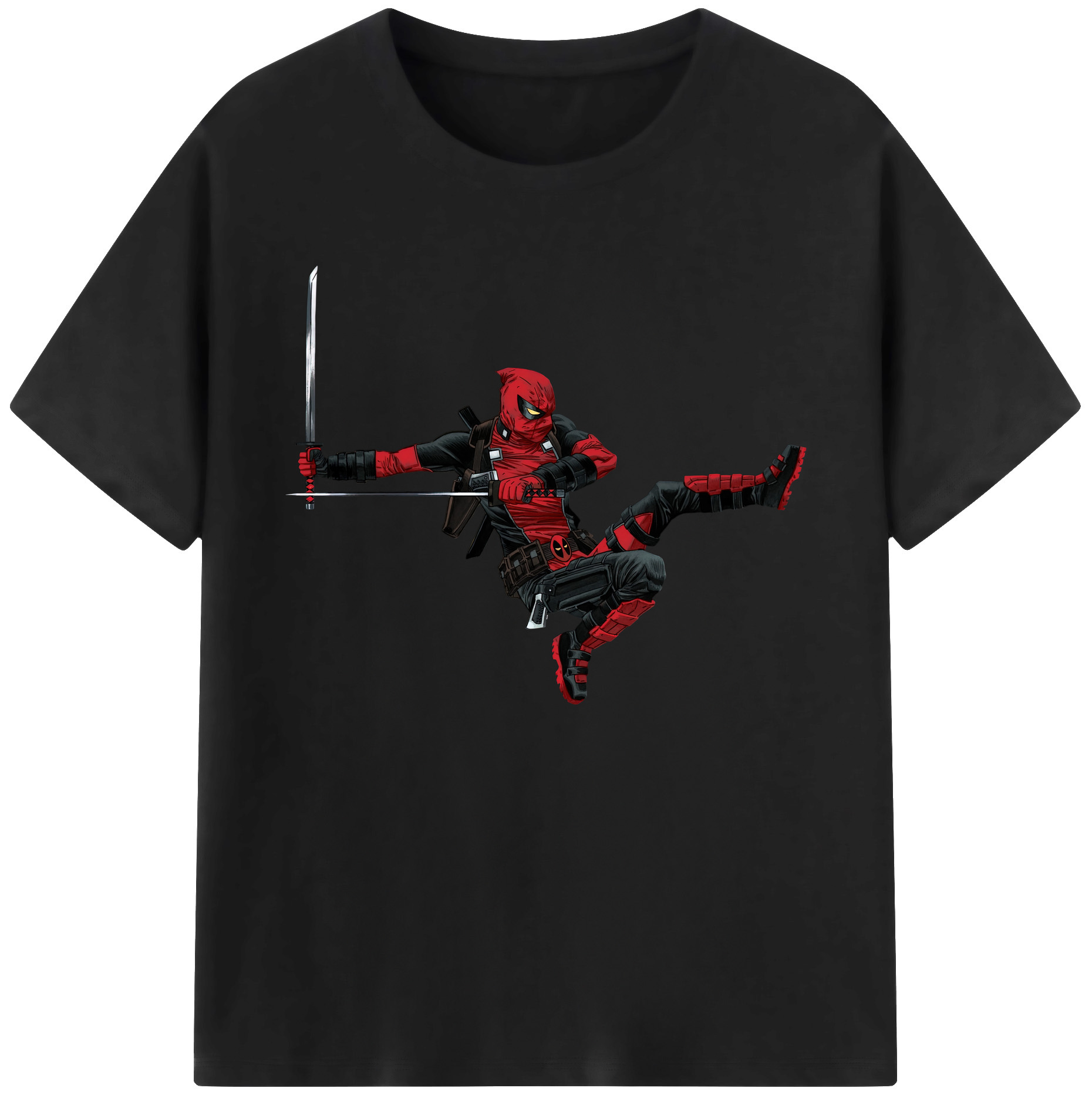 （画像用） Deadpool デッドプール 綿100％ メンズ半袖Tシャツ｜肌触りやわらか＆通気性