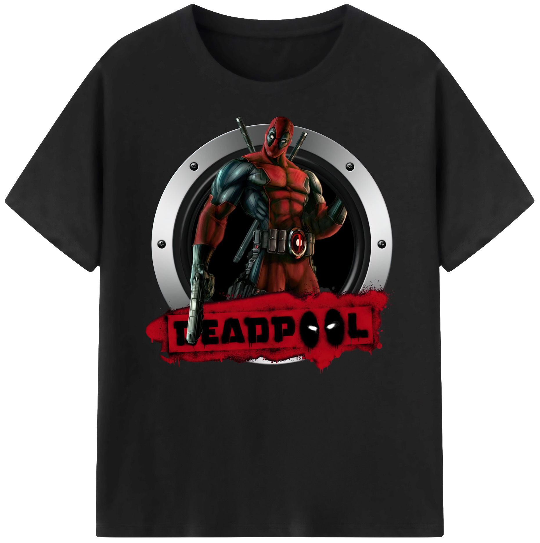 （画像用） Deadpool デッドプール 綿100％ メンズ半袖Tシャツ｜肌触りやわらか＆通気性
