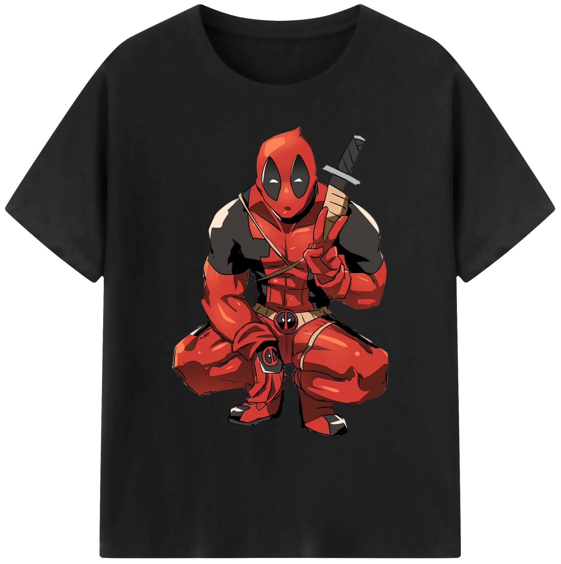 （画像用） Deadpool デッドプール 綿100％ メンズ半袖Tシャツ｜肌触りやわらか＆通気性