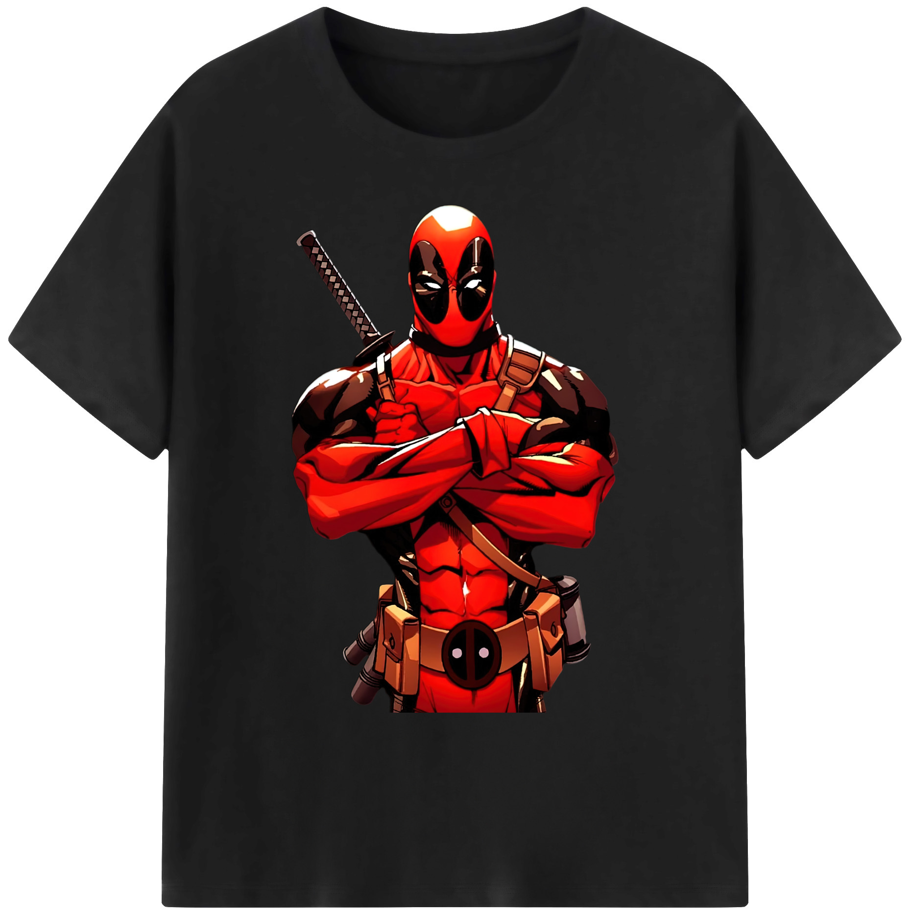 （画像用） Deadpool デッドプール 綿100％ メンズ半袖Tシャツ｜肌触りやわらか＆通気性