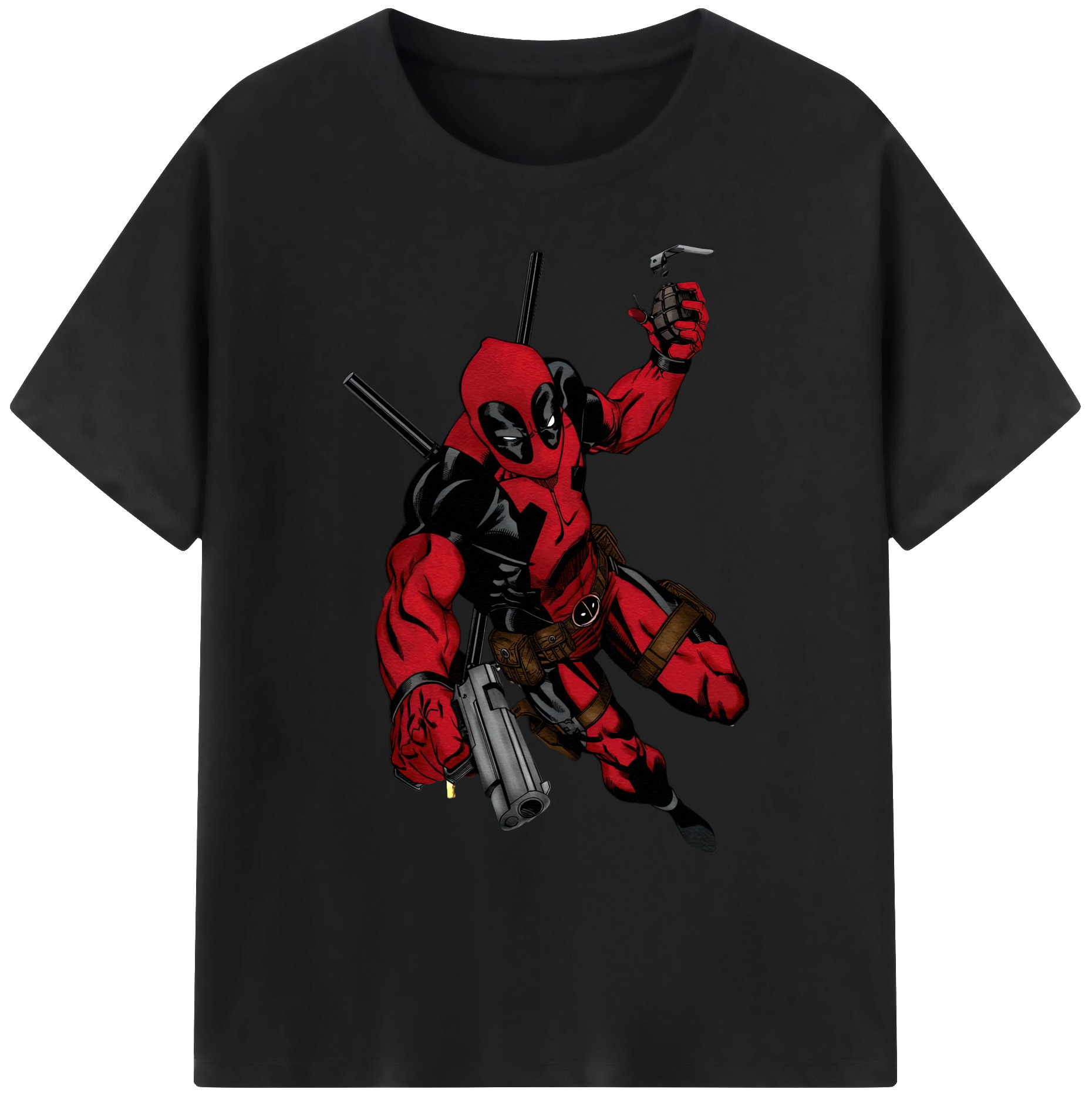 （画像用） Deadpool デッドプール 綿100％ メンズ半袖Tシャツ｜肌触りやわらか＆通気性