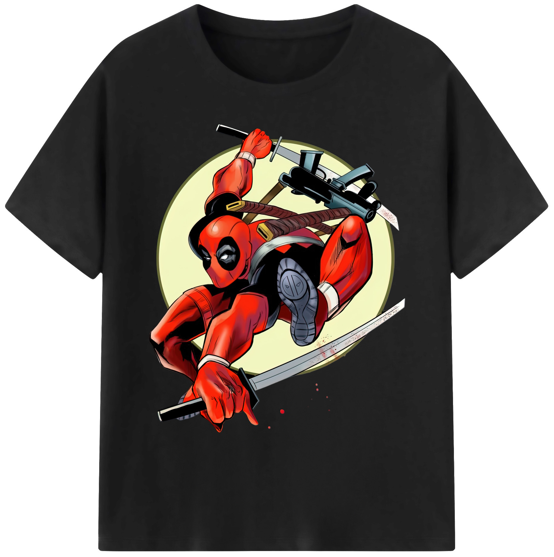（画像用） Deadpool デッドプール 綿100％ メンズ半袖Tシャツ｜肌触りやわらか＆通気性