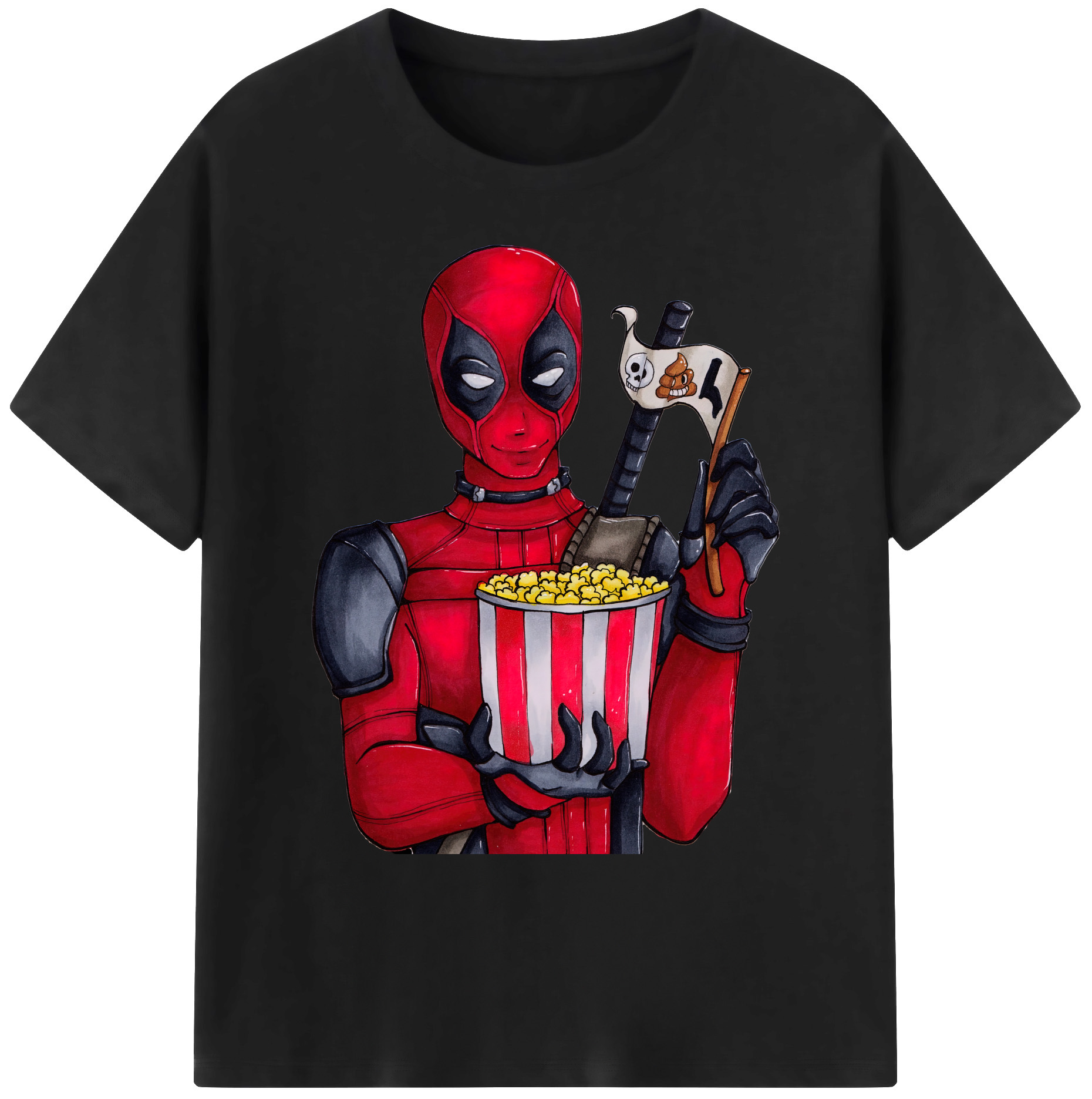 （画像用） Deadpool デッドプール 綿100％ メンズ半袖Tシャツ｜肌触りやわらか＆通気性
