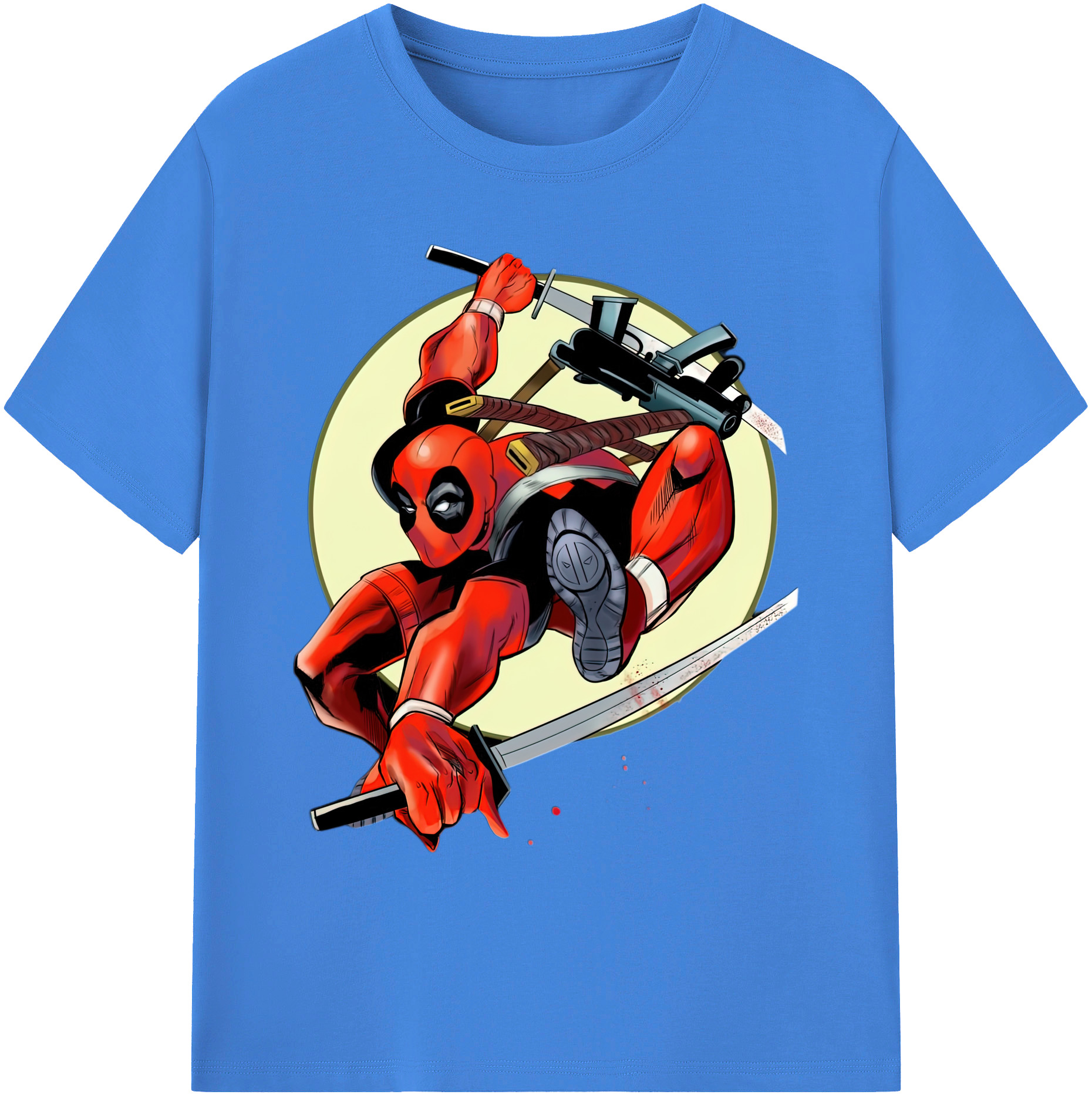 （画像用） Deadpool デッドプール 綿100％ メンズ半袖Tシャツ｜肌触りやわらか＆通気性