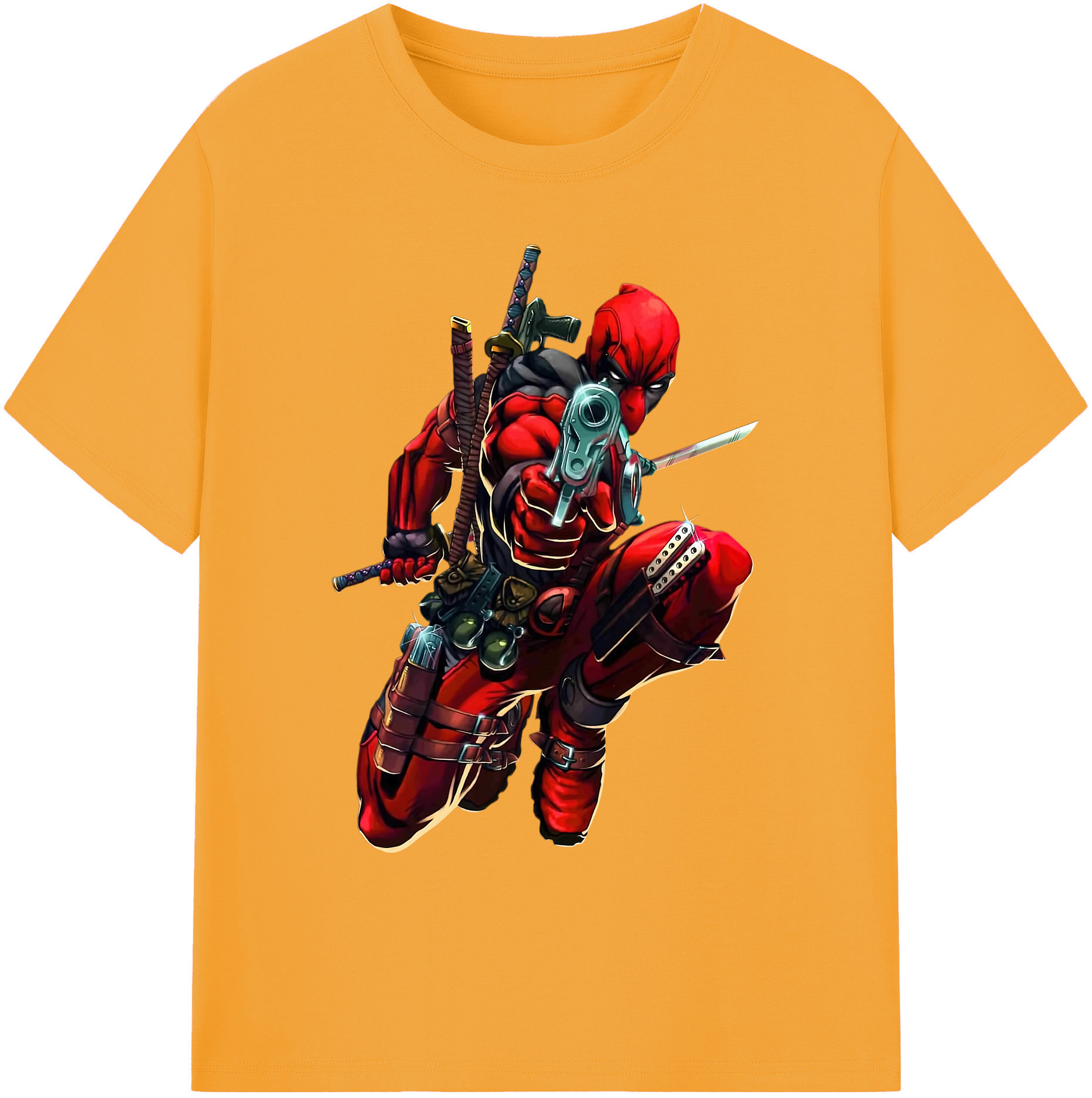 （画像用） Deadpool デッドプール 綿100％ メンズ半袖Tシャツ｜肌触りやわらか＆通気性