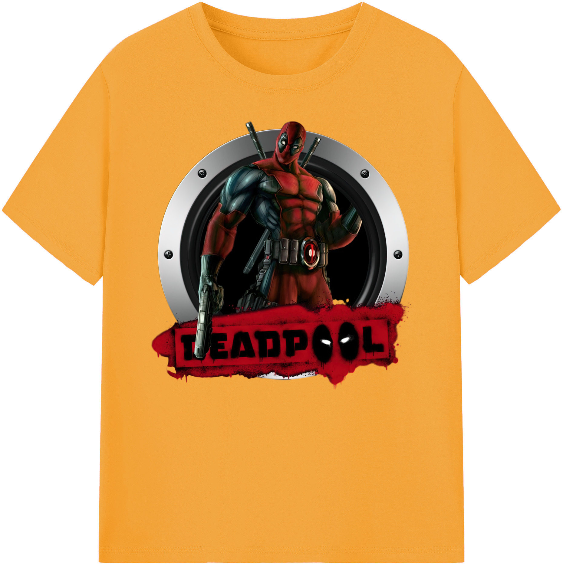 （画像用） Deadpool デッドプール 綿100％ メンズ半袖Tシャツ｜肌触りやわらか＆通気性