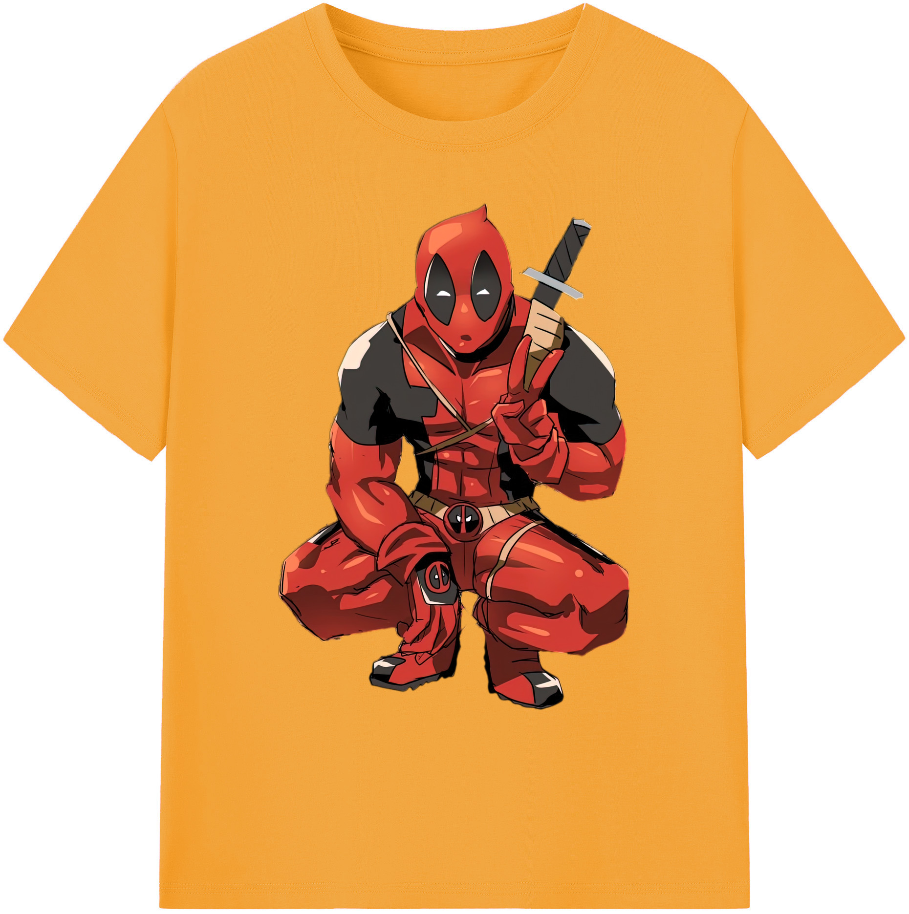 （画像用） Deadpool デッドプール 綿100％ メンズ半袖Tシャツ｜肌触りやわらか＆通気性
