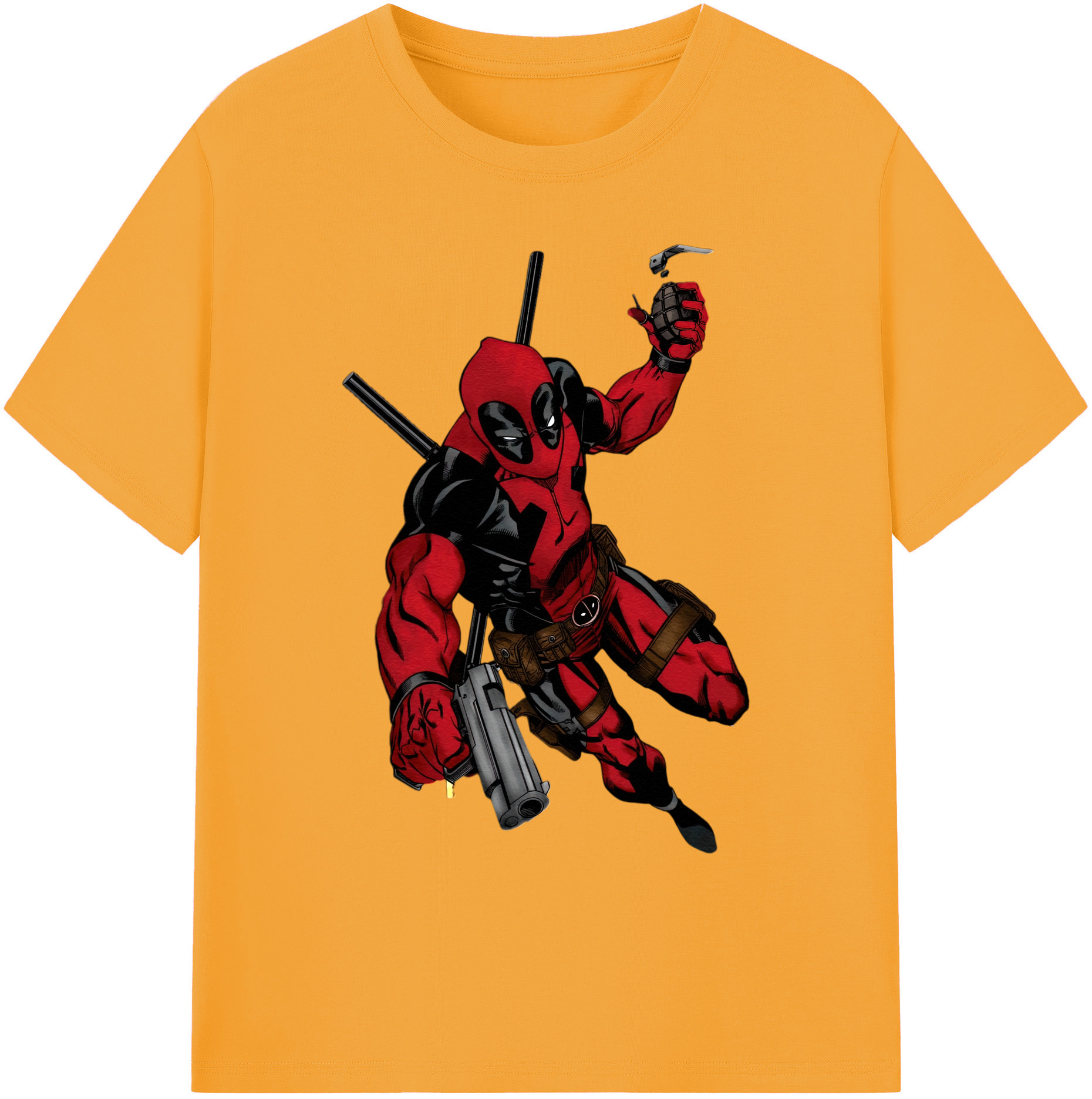 （画像用） Deadpool デッドプール 綿100％ メンズ半袖Tシャツ｜肌触りやわらか＆通気性