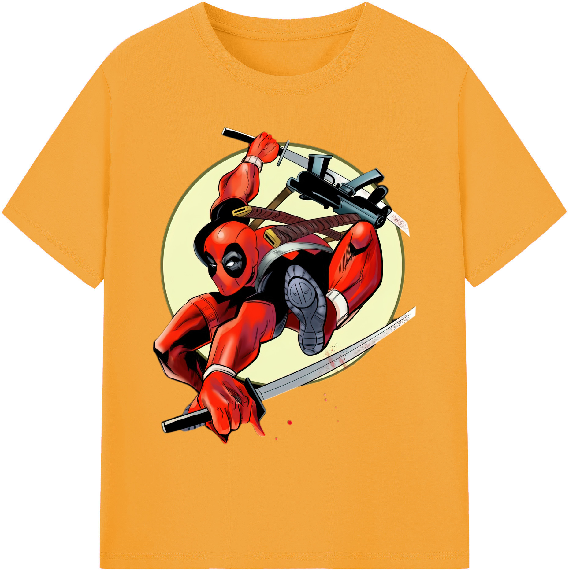 （画像用） Deadpool デッドプール 綿100％ メンズ半袖Tシャツ｜肌触りやわらか＆通気性
