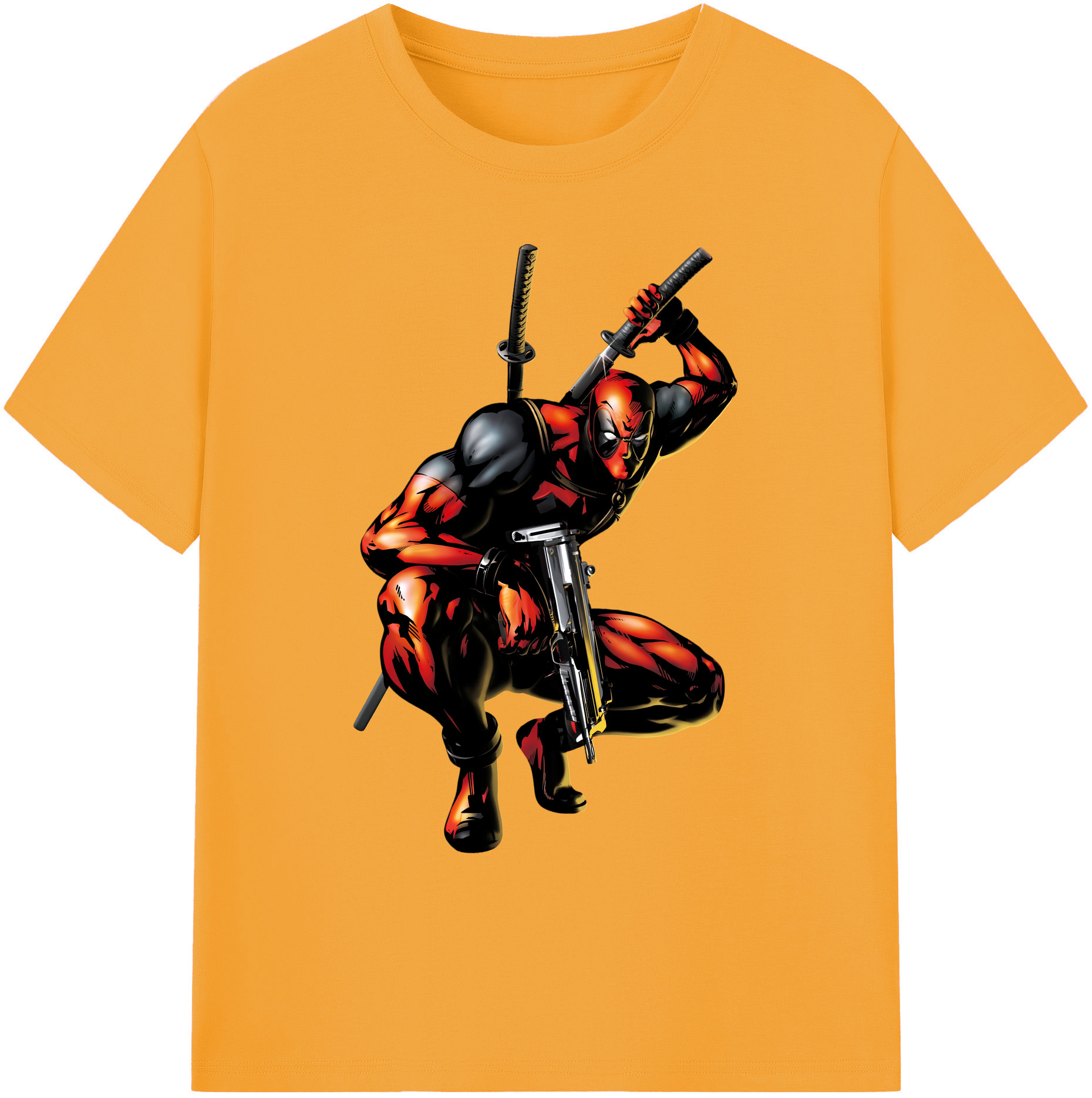 （画像用） Deadpool デッドプール 綿100％ メンズ半袖Tシャツ｜肌触りやわらか＆通気性