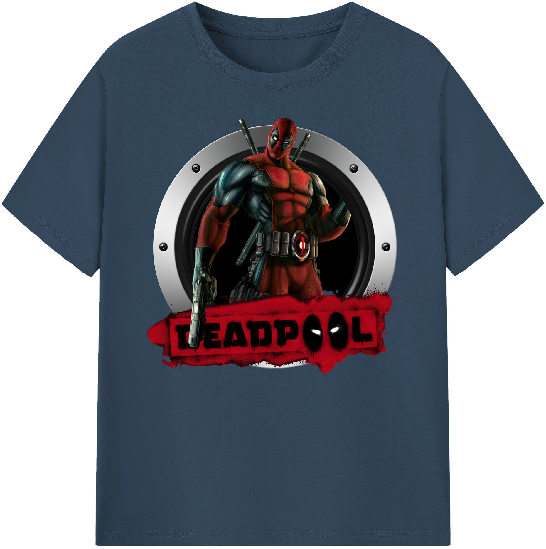 （画像用） Deadpool デッドプール 綿100％ メンズ半袖Tシャツ｜肌触りやわらか＆通気性