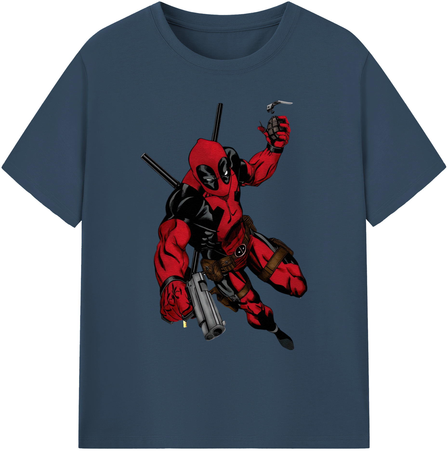 （画像用） Deadpool デッドプール 綿100％ メンズ半袖Tシャツ｜肌触りやわらか＆通気性